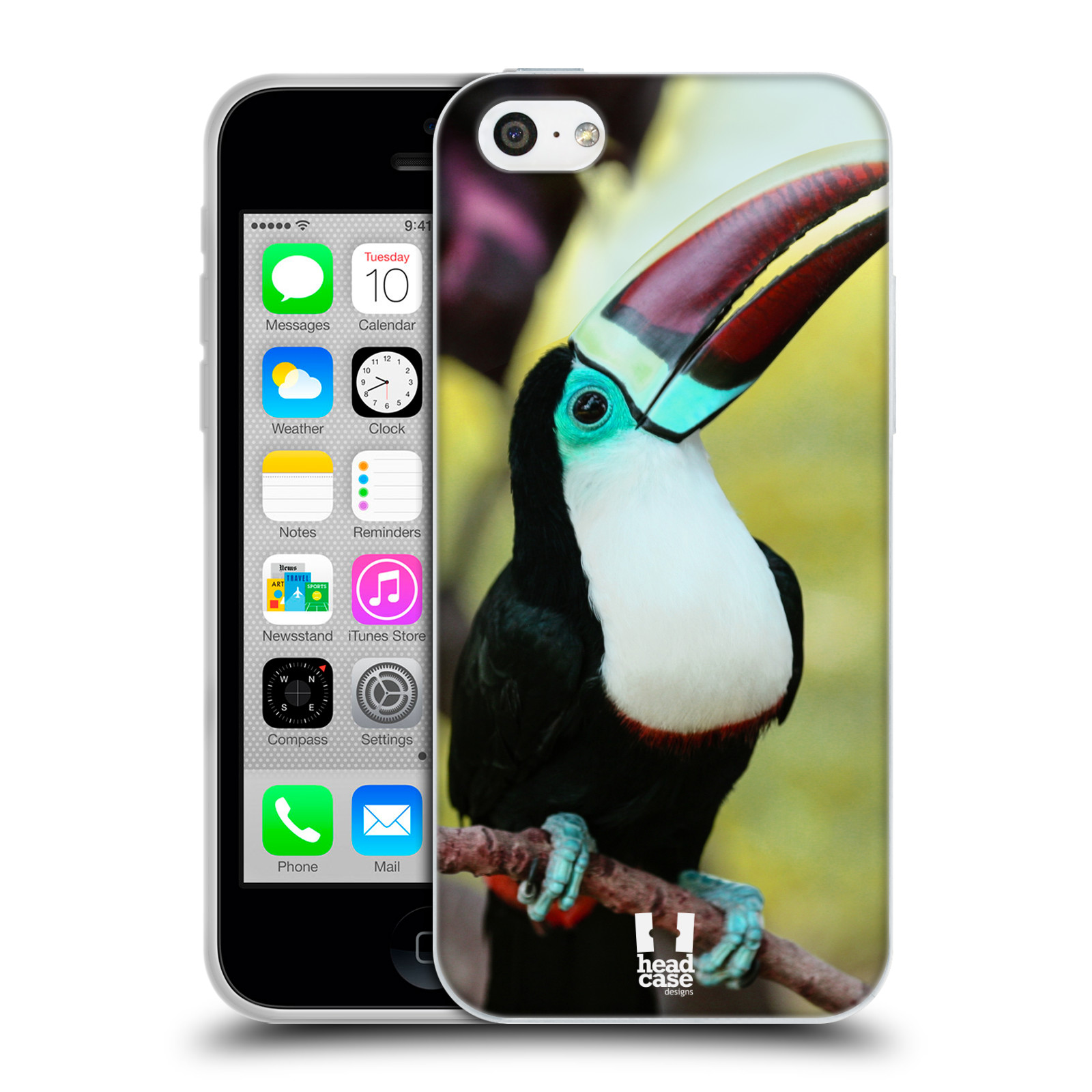 HEAD CASE silikonový obal na mobil Apple Iphone 5C vzor slavná zvířata foto tukan