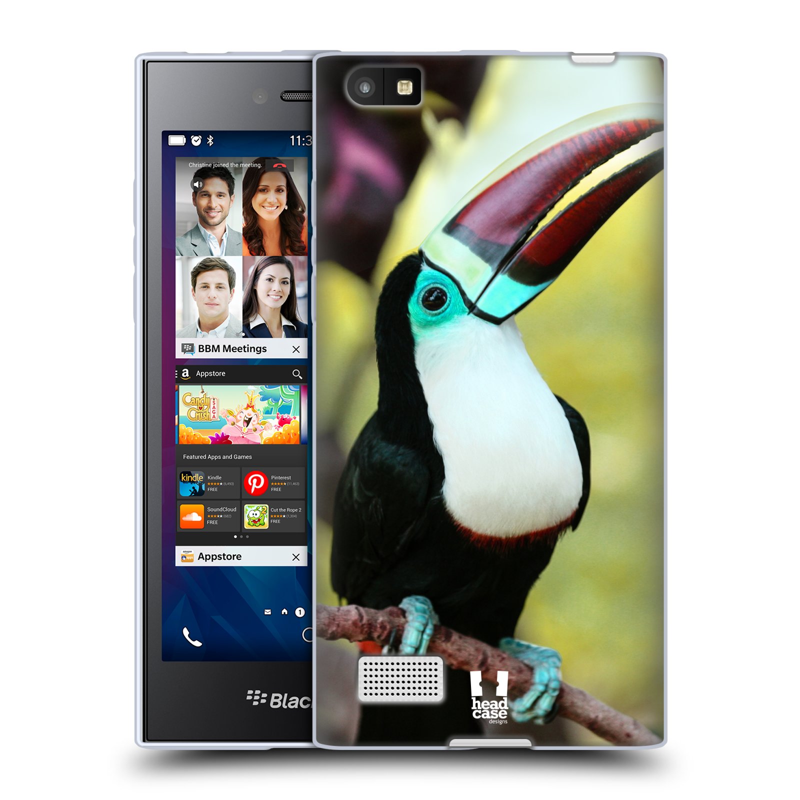 HEAD CASE silikonový obal na mobil Blackberry LEAP vzor slavná zvířata foto tukan