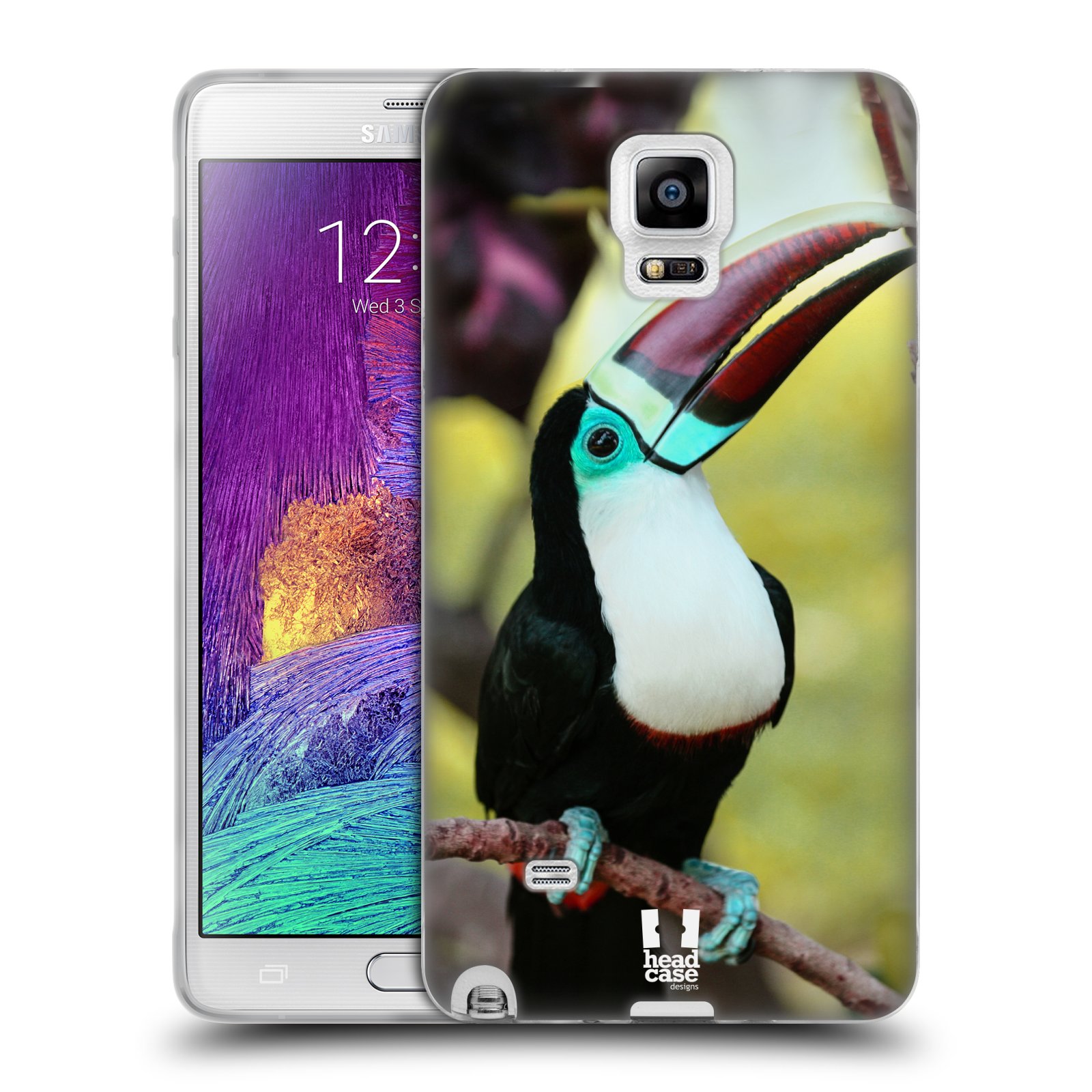 HEAD CASE silikonový obal na mobil Samsung Galaxy Note 4 (N910) vzor slavná zvířata foto tukan