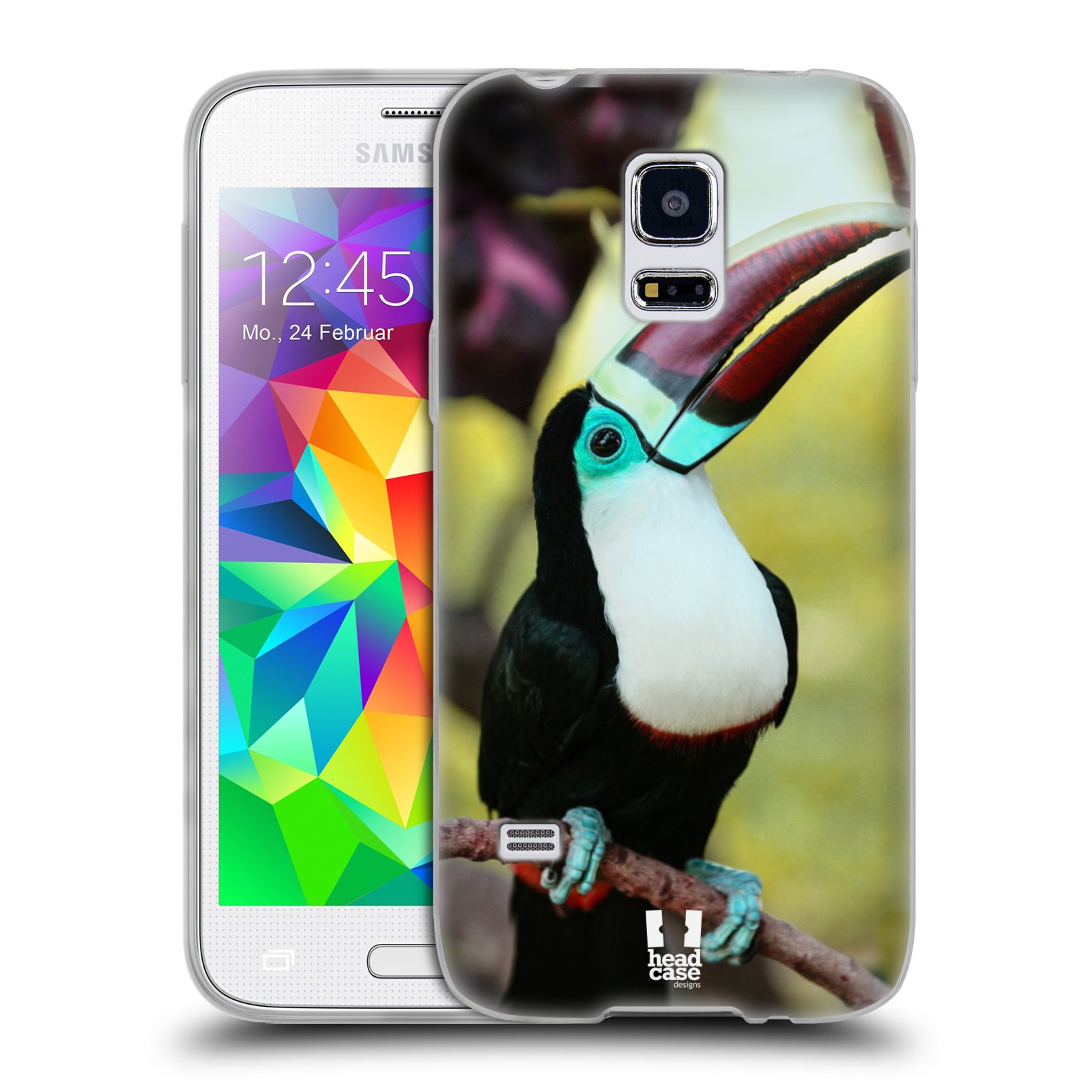 HEAD CASE silikonový obal na mobil Samsung Galaxy S5 MINI vzor slavná zvířata foto tukan