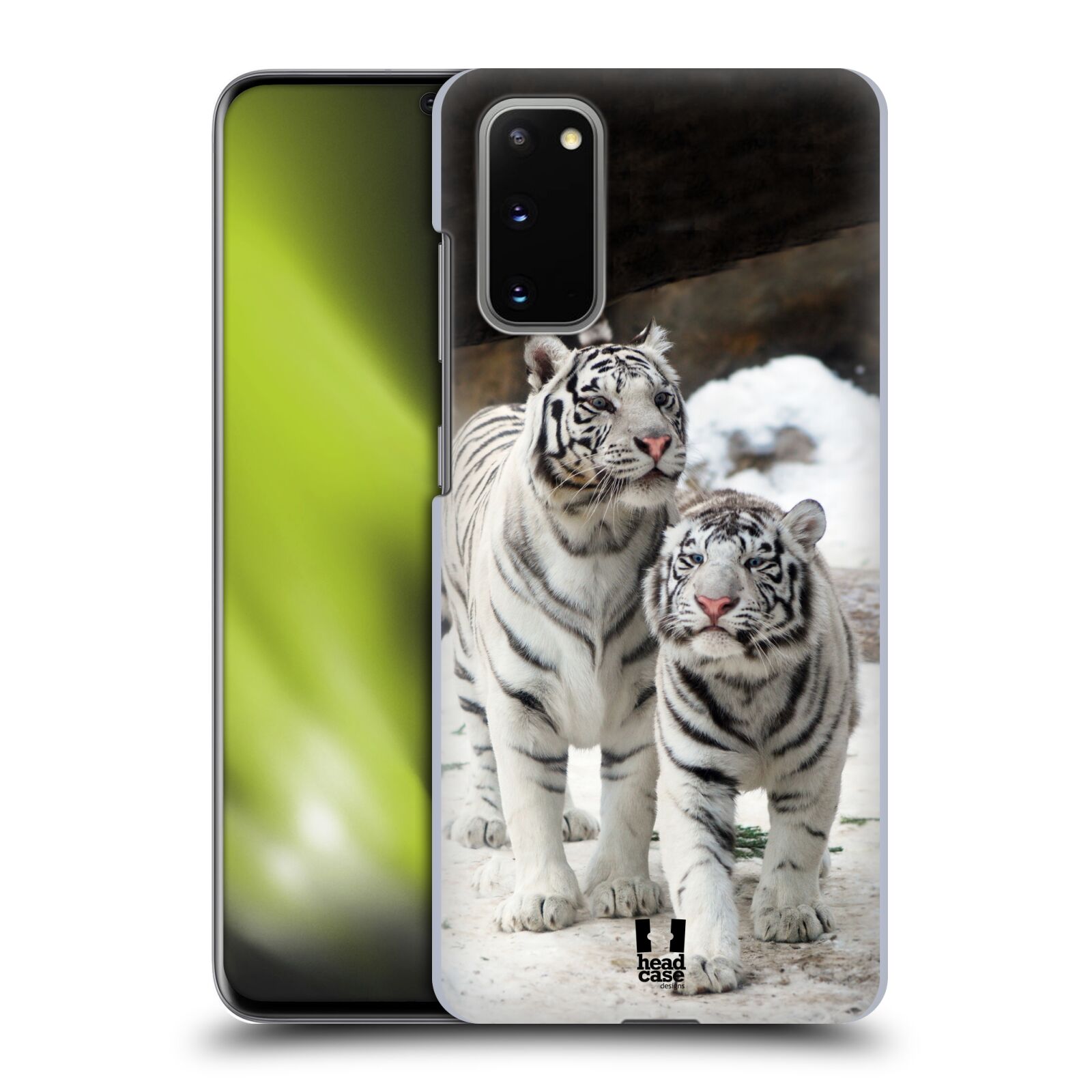 Pouzdro na mobil Samsung Galaxy S20 - HEAD CASE - vzor slavná zvířata foto dva bílí tygři