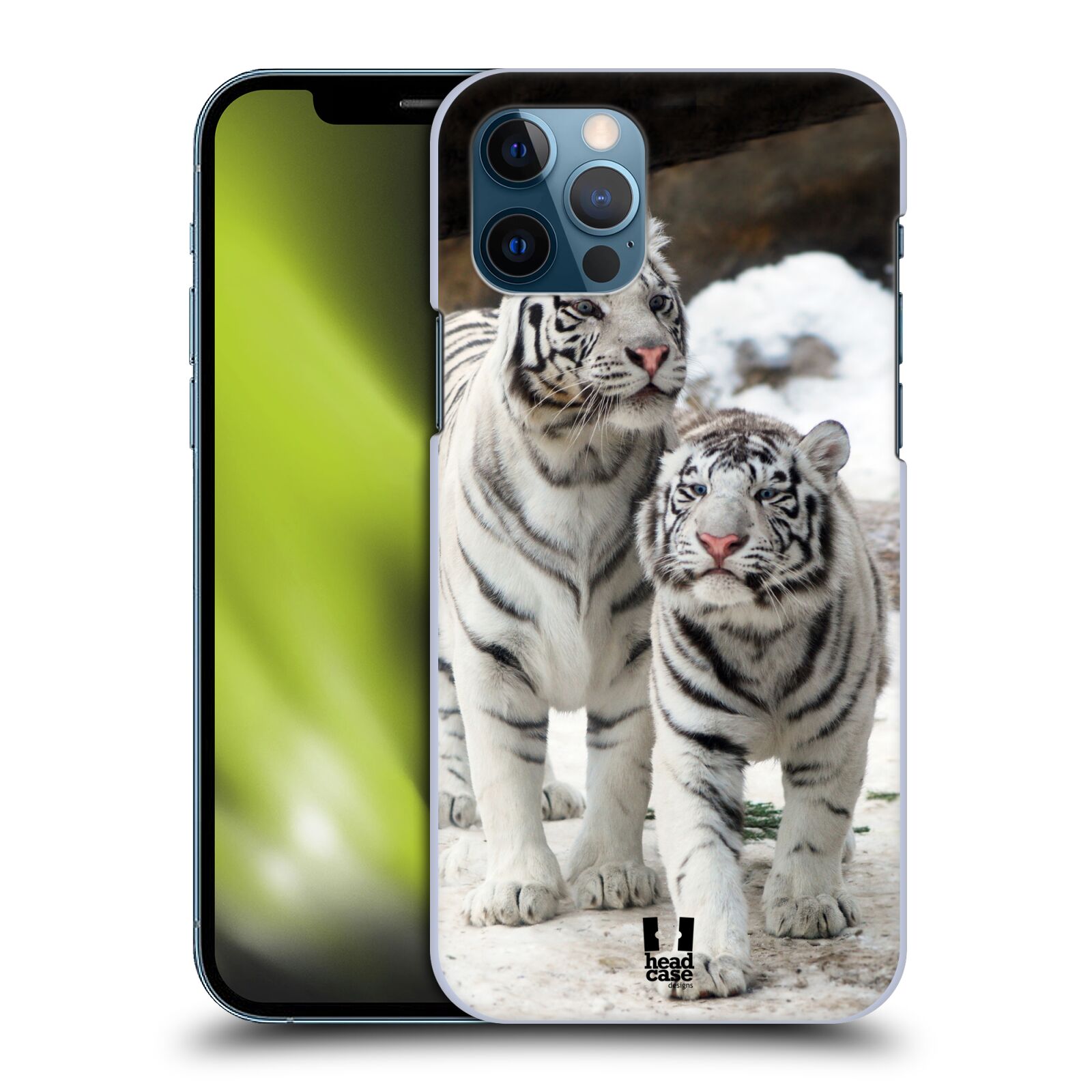 HEAD CASE plastový obal na mobil Apple Iphone 12 / Iphone 12 PRO vzor slavná zvířata foto dva bílí tygři