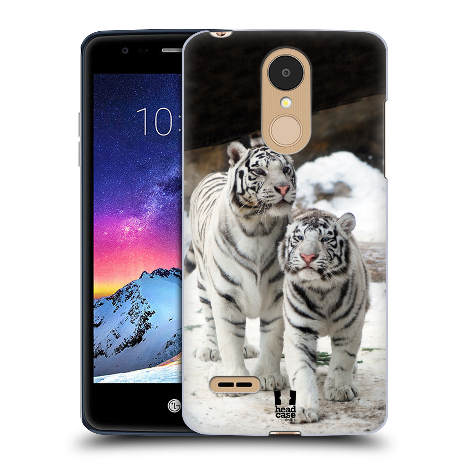 HEAD CASE plastový obal na mobil LG K9 / K8 2018 vzor slavná zvířata foto dva bílí tygři