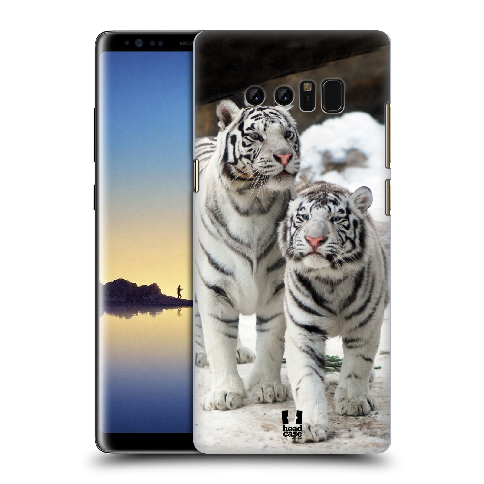 HEAD CASE plastový obal na mobil Samsung Galaxy Note 8 vzor slavná zvířata foto dva bílí tygři