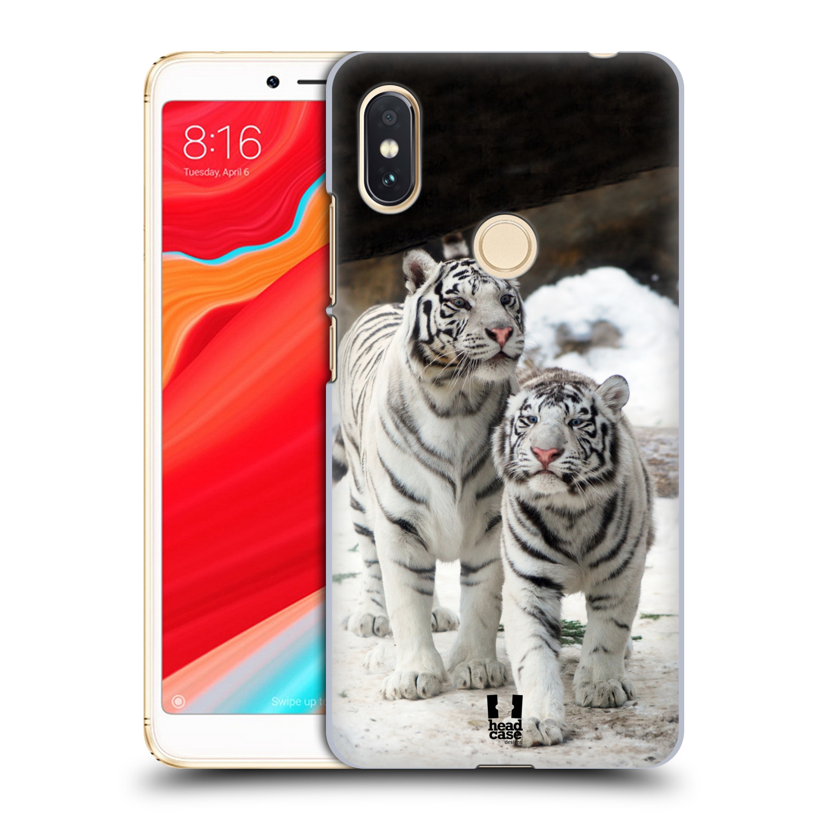 HEAD CASE plastový obal na mobil Xiaomi Redmi S2 vzor slavná zvířata foto dva bílí tygři