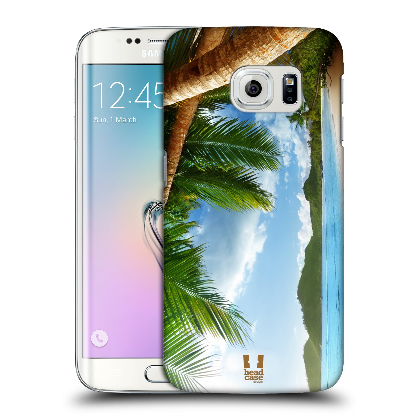 HEAD CASE plastový obal na mobil SAMSUNG Galaxy S6 EDGE (G9250, G925, G925F) vzor Pláže a Moře PLÁŽ A PALMY