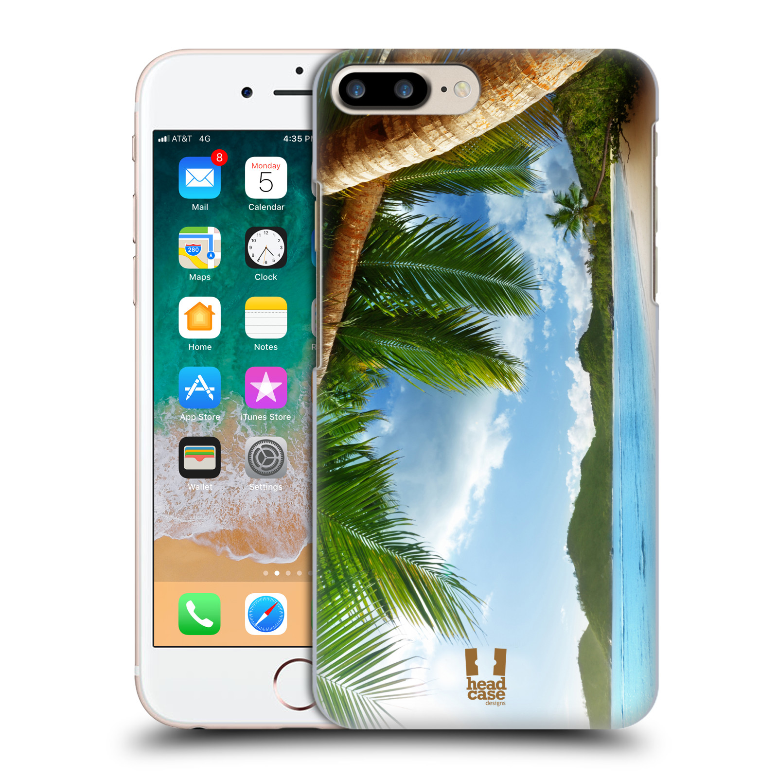 Plastové pouzdro pro mobil Apple Iphone 8 PLUS vzor Pláže a Moře PLÁŽ A PALMY
