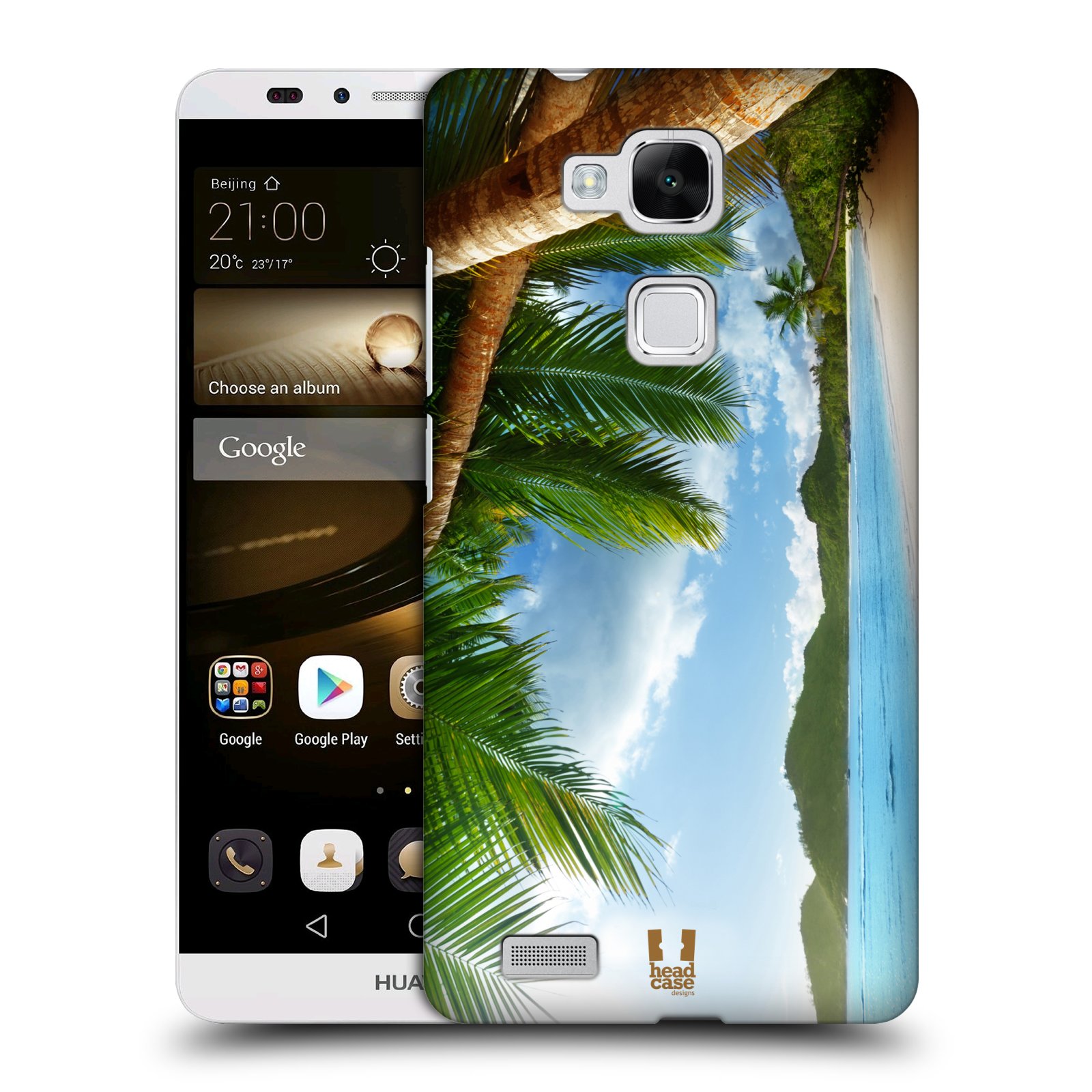 HEAD CASE plastový obal na mobil Huawei Mate 7 vzor Pláže a Moře PLÁŽ A PALMY