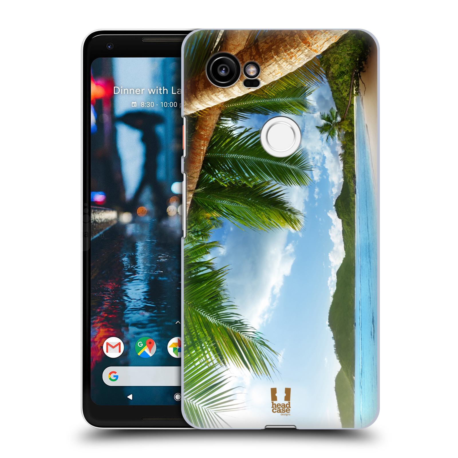 HEAD CASE plastový obal na mobil Google Pixel 2 XL vzor Pláže a Moře PLÁŽ A PALMY