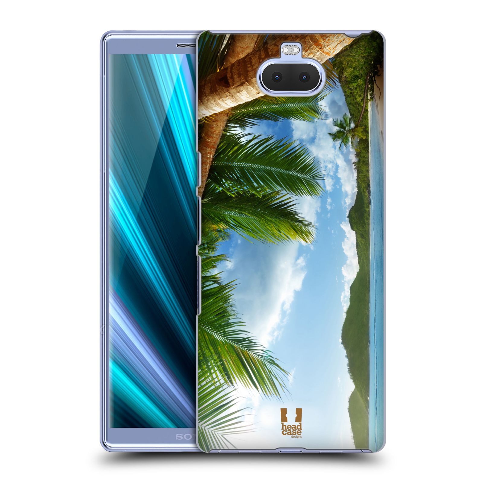 Pouzdro na mobil Sony Xperia 10 - Head Case - vzor Pláže a Moře PLÁŽ A PALMY