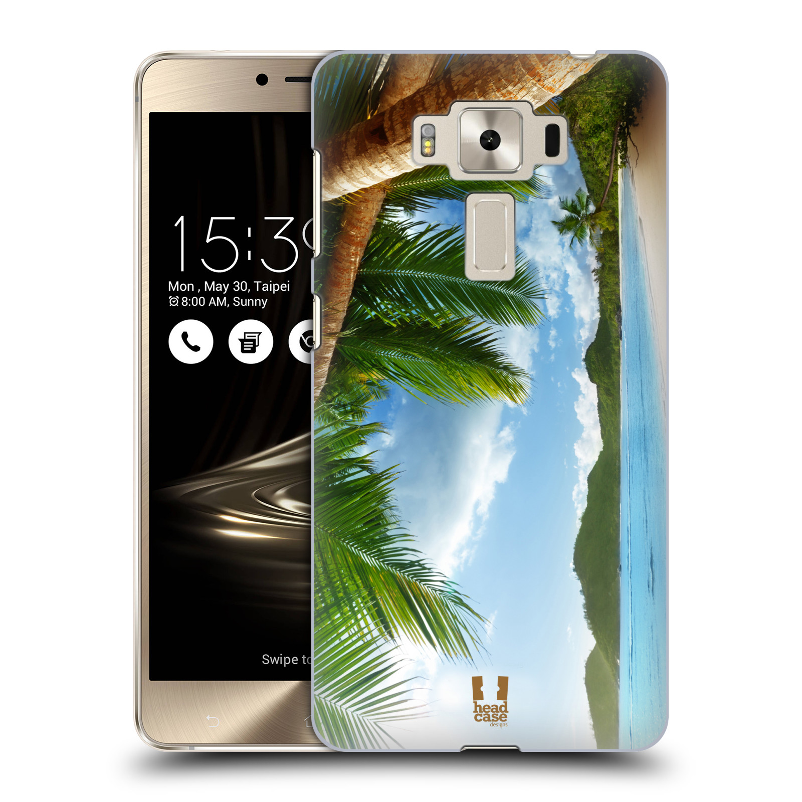 HEAD CASE plastový obal na mobil Asus Zenfone 3 DELUXE ZS550KL vzor Pláže a Moře PLÁŽ A PALMY