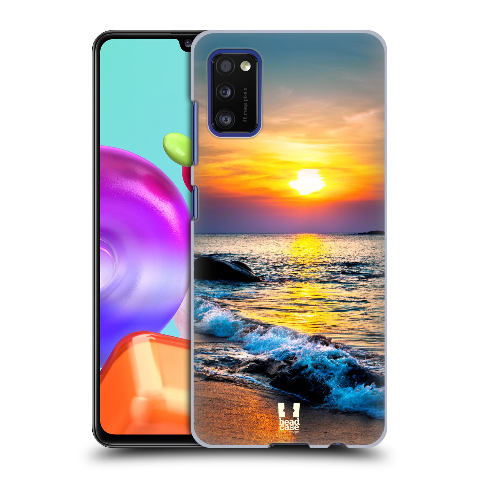 Zadní kryt na mobil Samsung Galaxy A41 vzor Pláže a Moře barevný západ slunce