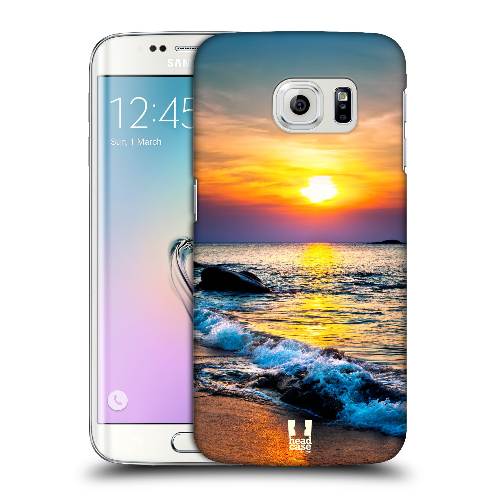 HEAD CASE plastový obal na mobil SAMSUNG Galaxy S6 EDGE (G9250, G925, G925F) vzor Pláže a Moře barevný západ slunce