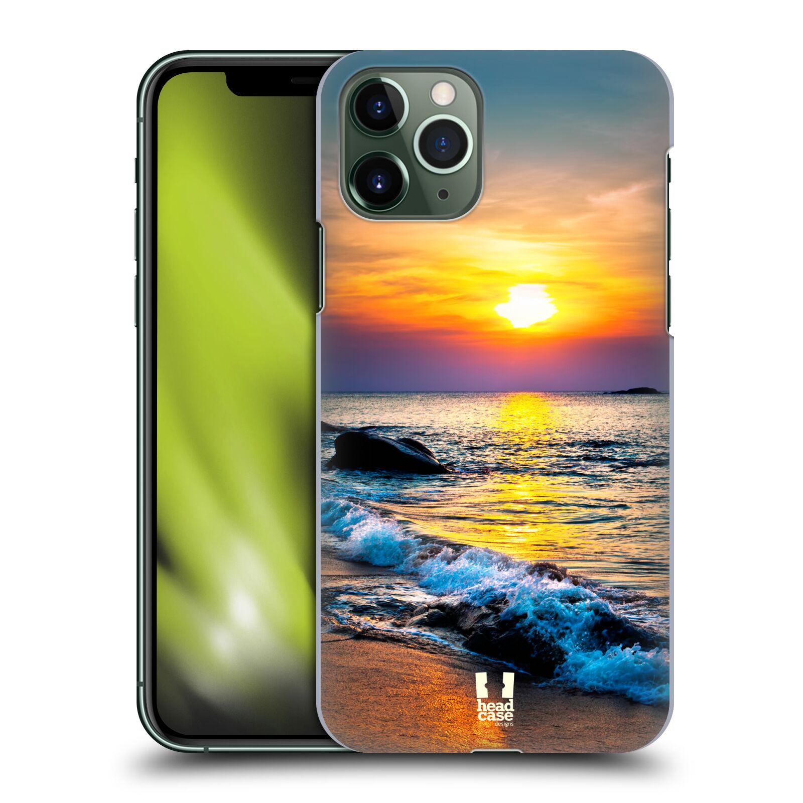 Pouzdro na mobil Apple Iphone 11 PRO - HEAD CASE - vzor Pláže a Moře barevný západ slunce