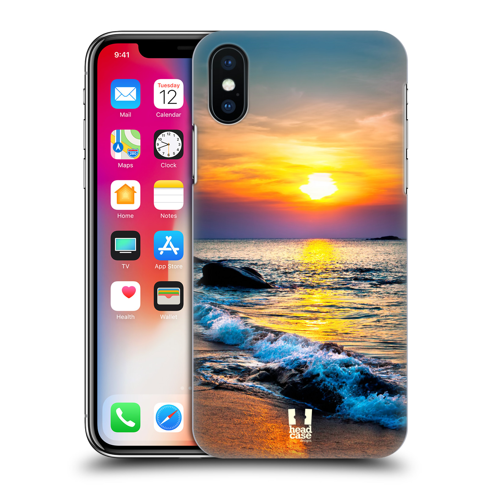 HEAD CASE plastový obal na mobil Apple Iphone X / XS vzor Pláže a Moře barevný západ slunce