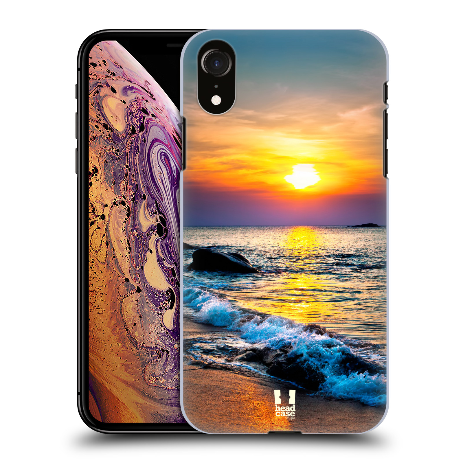 HEAD CASE plastový obal na mobil Apple Iphone XR vzor Pláže a Moře barevný západ slunce