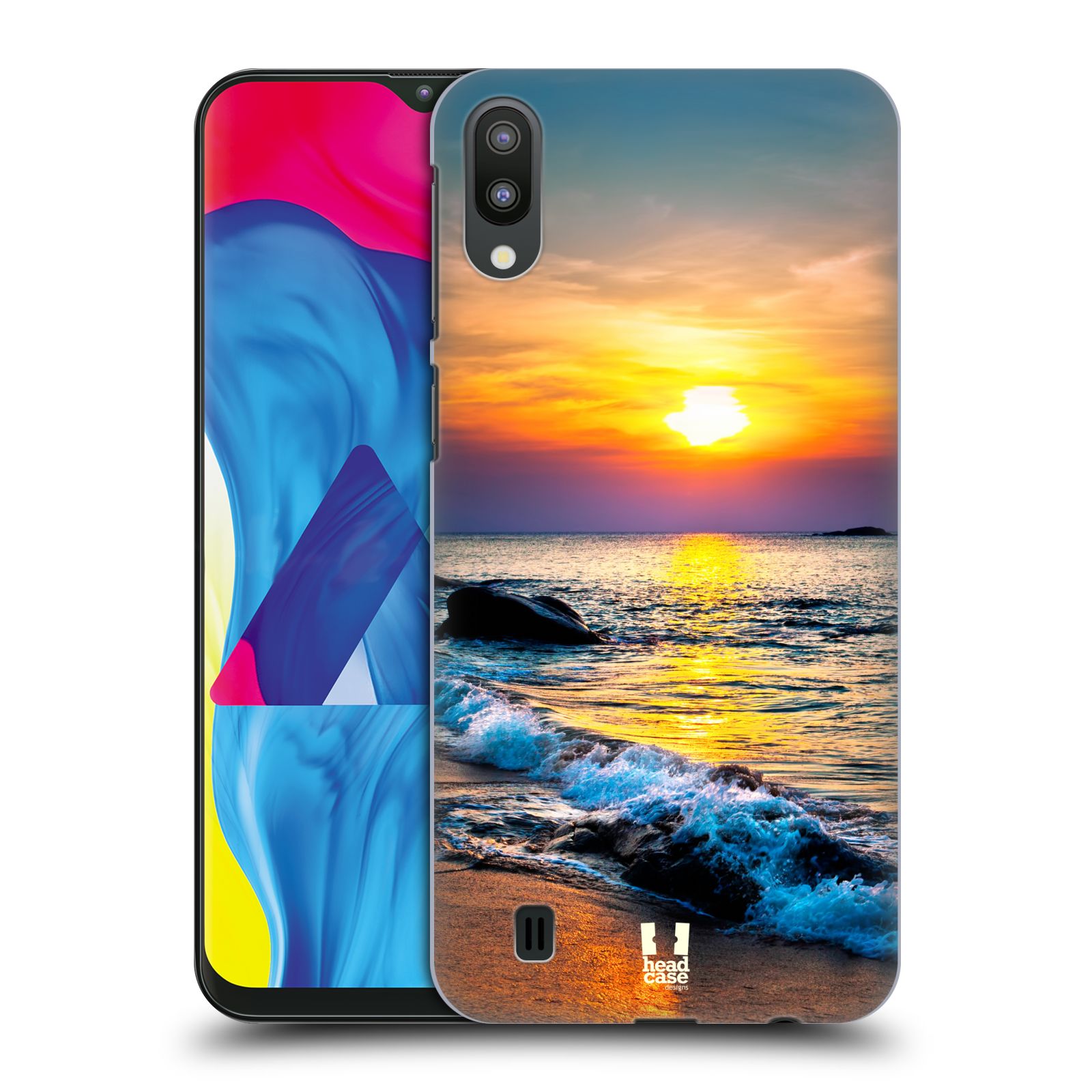 Plastový obal HEAD CASE na mobil Samsung Galaxy M10 vzor Pláže a Moře barevný západ slunce