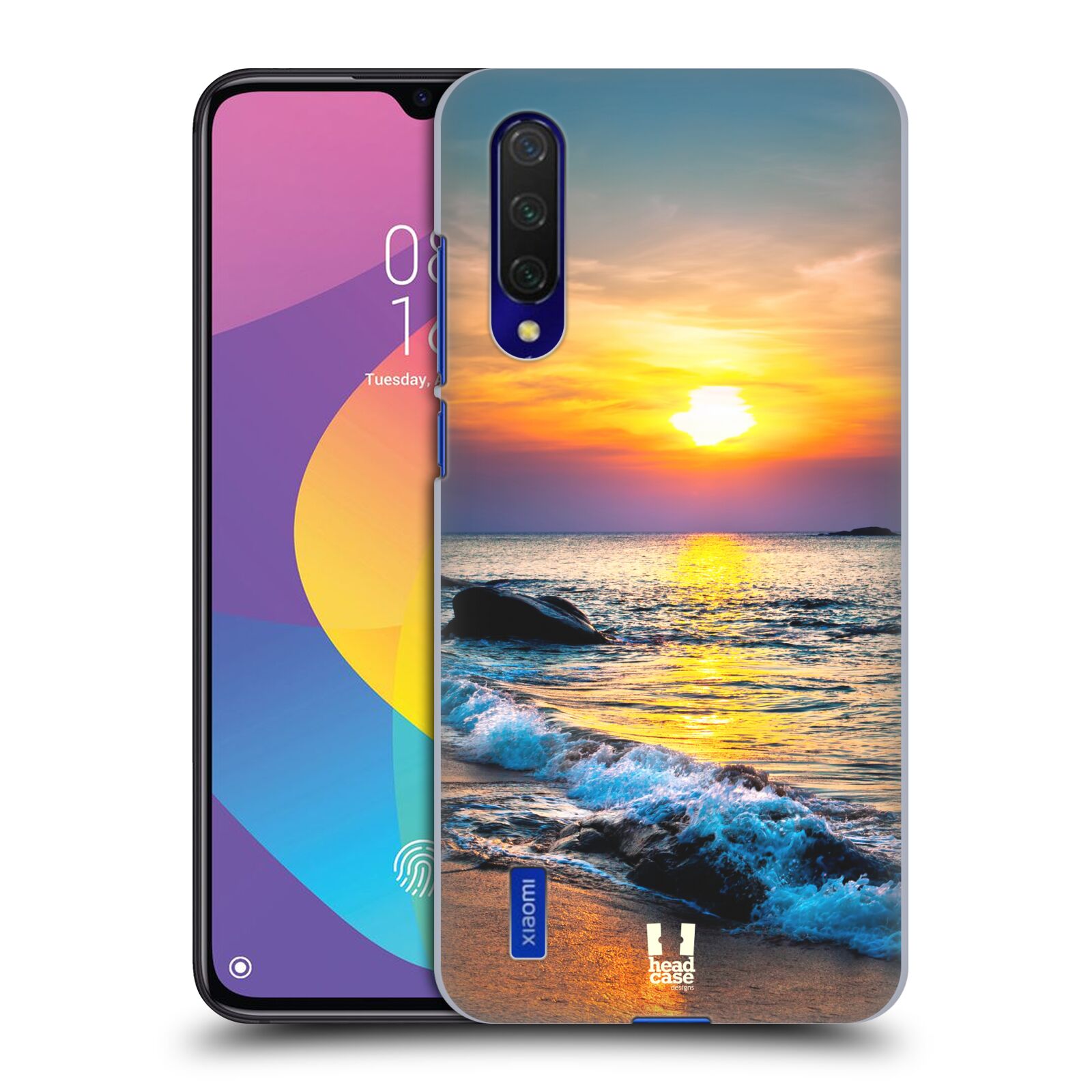 Zadní kryt na mobil Xiaomi MI 9 LITE vzor Pláže a Moře barevný západ slunce