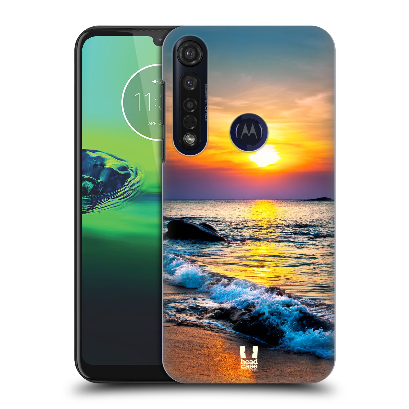 Pouzdro na mobil Motorola Moto G8 PLUS - HEAD CASE - vzor Pláže a Moře barevný západ slunce