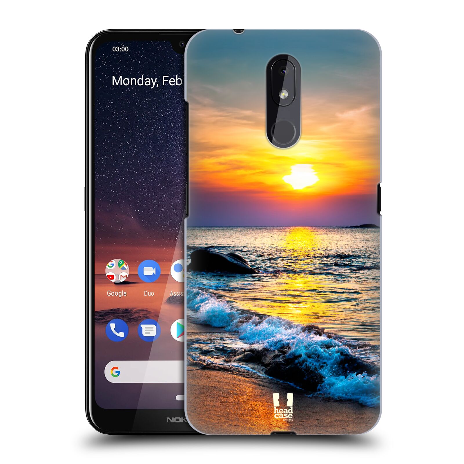 Pouzdro na mobil Nokia 3.2 - HEAD CASE - vzor Pláže a Moře barevný západ slunce