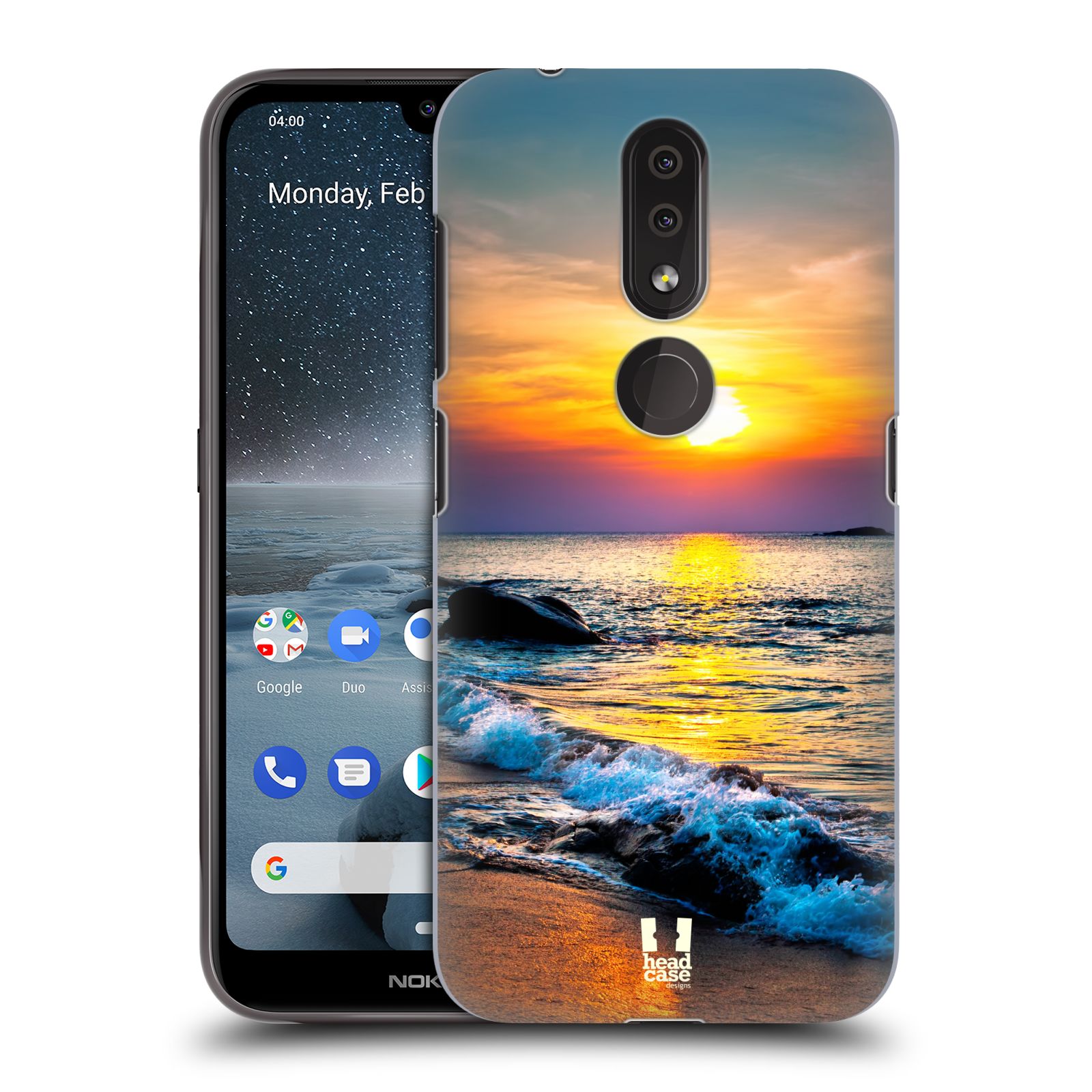 Pouzdro na mobil Nokia 4.2 - HEAD CASE - vzor Pláže a Moře barevný západ slunce