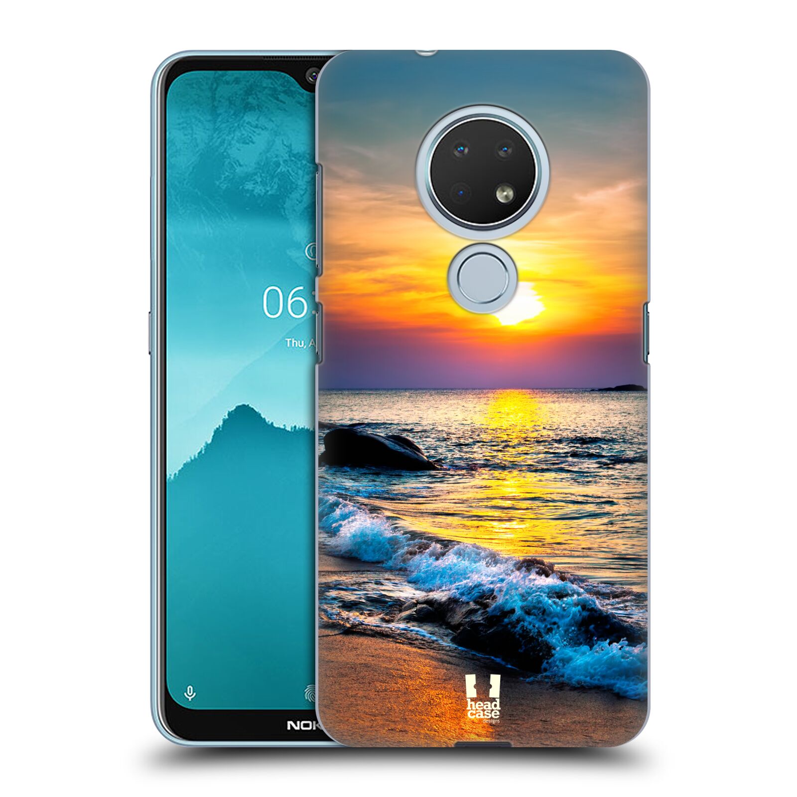 Pouzdro na mobil Nokia 6.2 - HEAD CASE - vzor Pláže a Moře barevný západ slunce