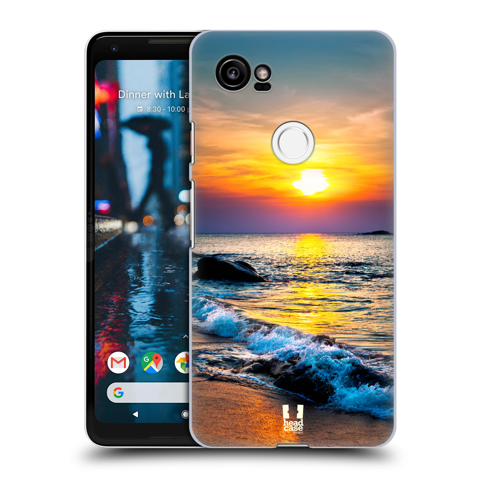 HEAD CASE plastový obal na mobil Google Pixel 2 XL vzor Pláže a Moře barevný západ slunce