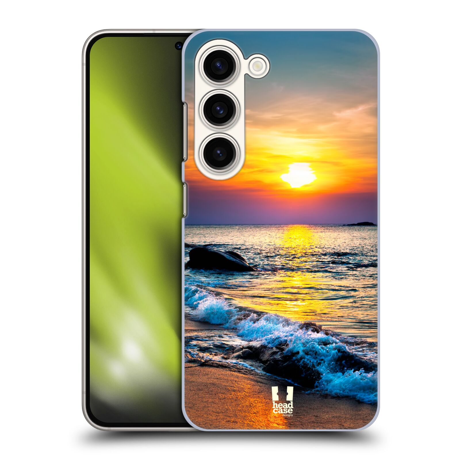 Plastový obal HEAD CASE na mobil Samsung Galaxy S23 vzor Pláže a Moře barevný západ slunce