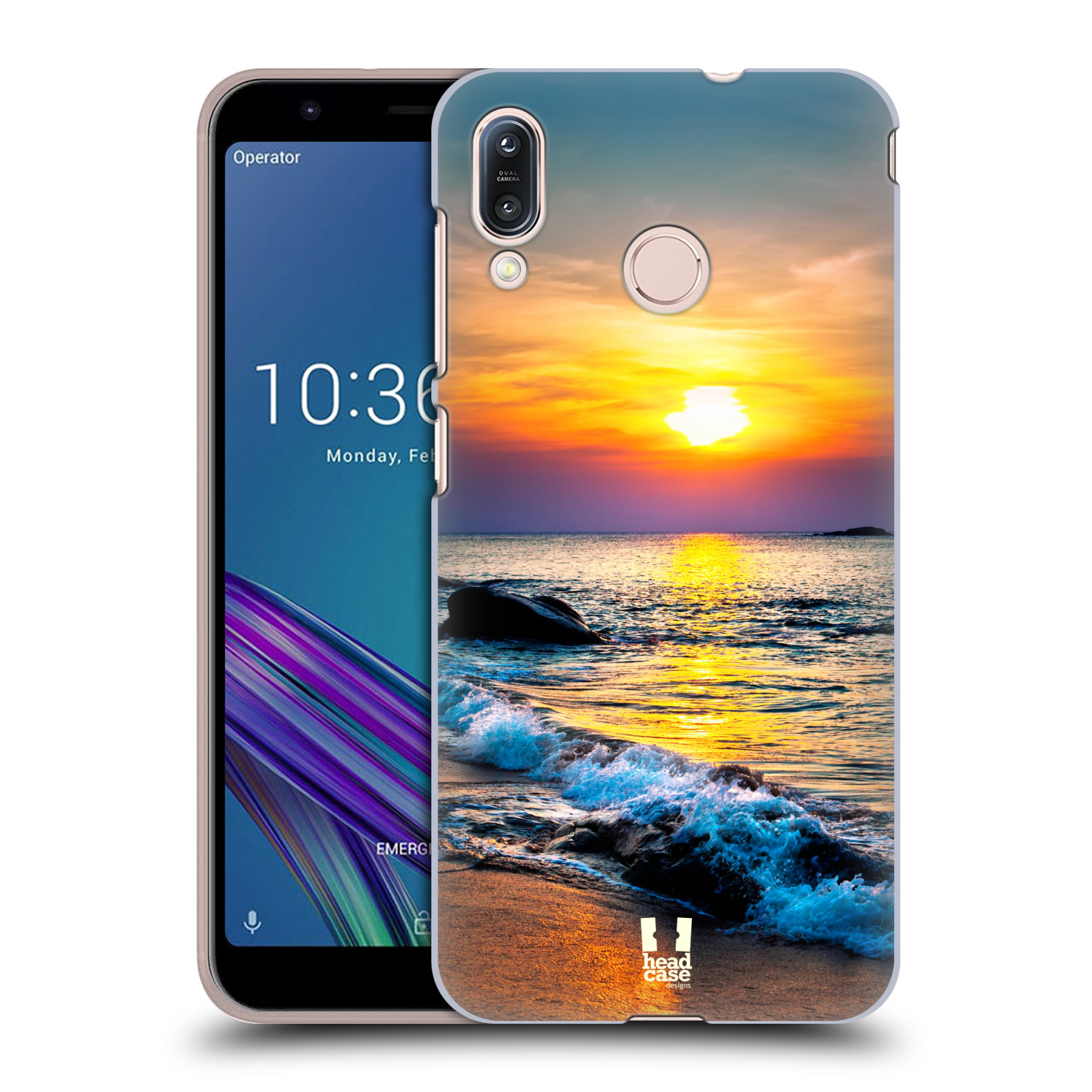Pouzdro na mobil Asus Zenfone Max M1 (ZB555KL) - HEAD CASE - vzor Pláže a Moře barevný západ slunce