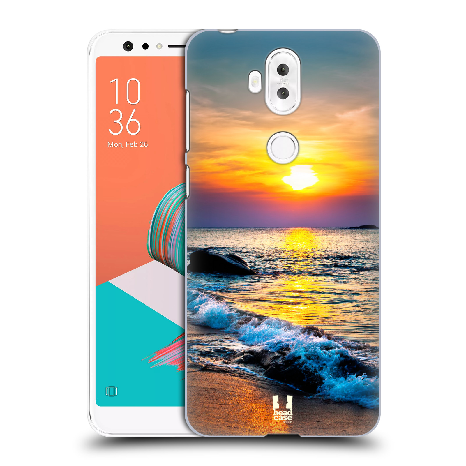 HEAD CASE plastový obal na mobil Asus Zenfone 5 LITE ZC600KL vzor Pláže a Moře barevný západ slunce