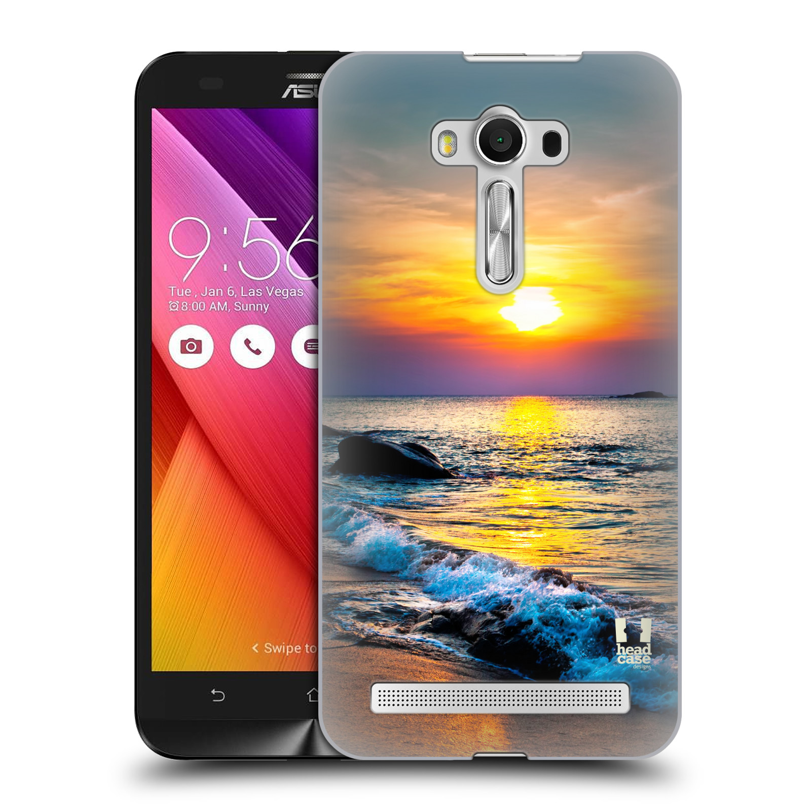 HEAD CASE plastový obal na mobil Asus Zenfone 2 LASER (5,5 displej ZE550KL) vzor Pláže a Moře barevný západ slunce
