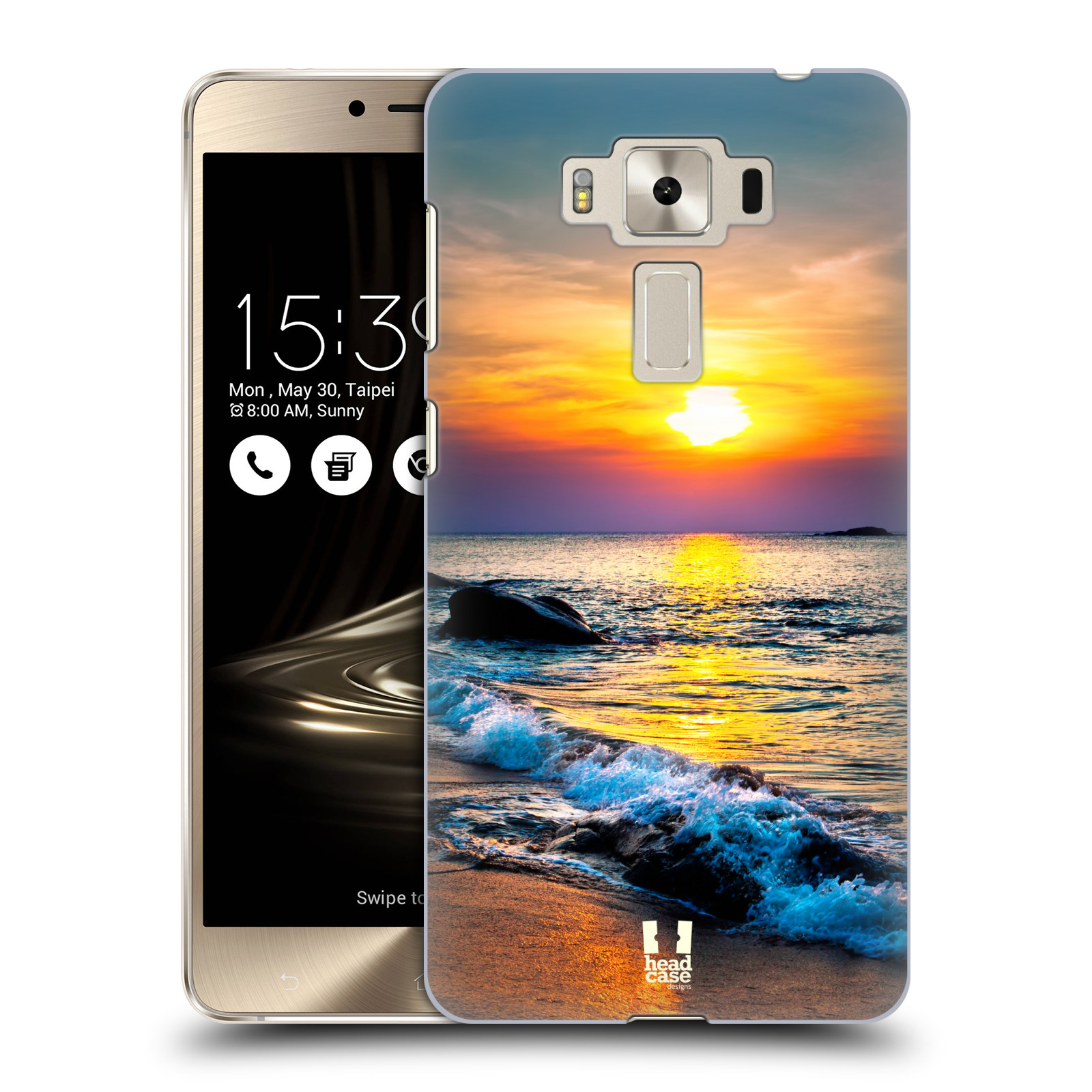 HEAD CASE plastový obal na mobil Asus Zenfone 3 DELUXE ZS550KL vzor Pláže a Moře barevný západ slunce