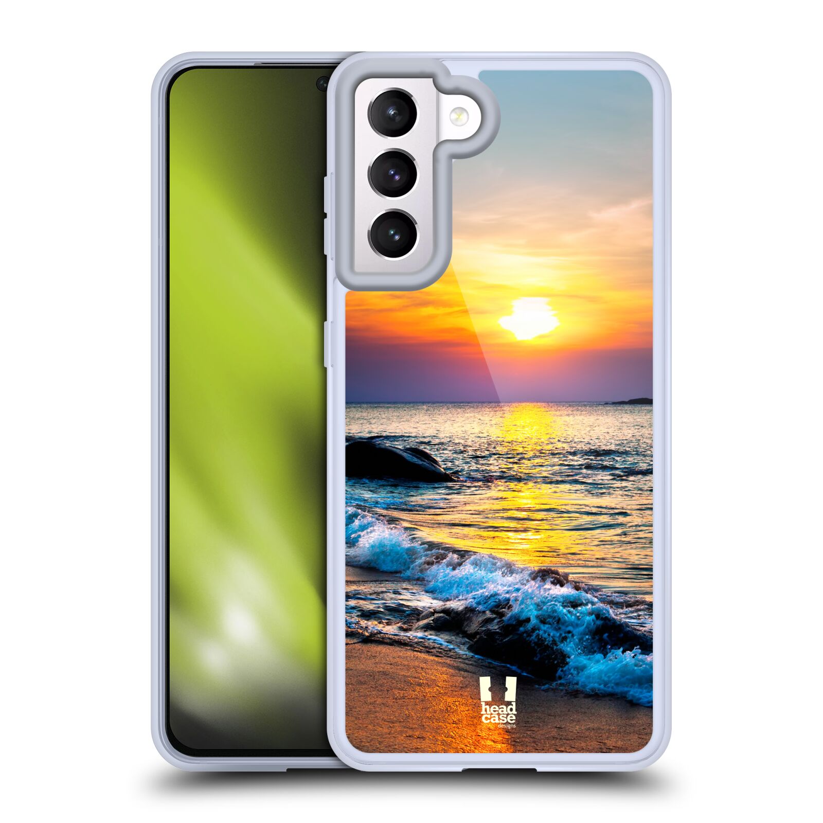 Plastový obal HEAD CASE na mobil Samsung Galaxy S21 5G vzor Pláže a Moře barevný západ slunce