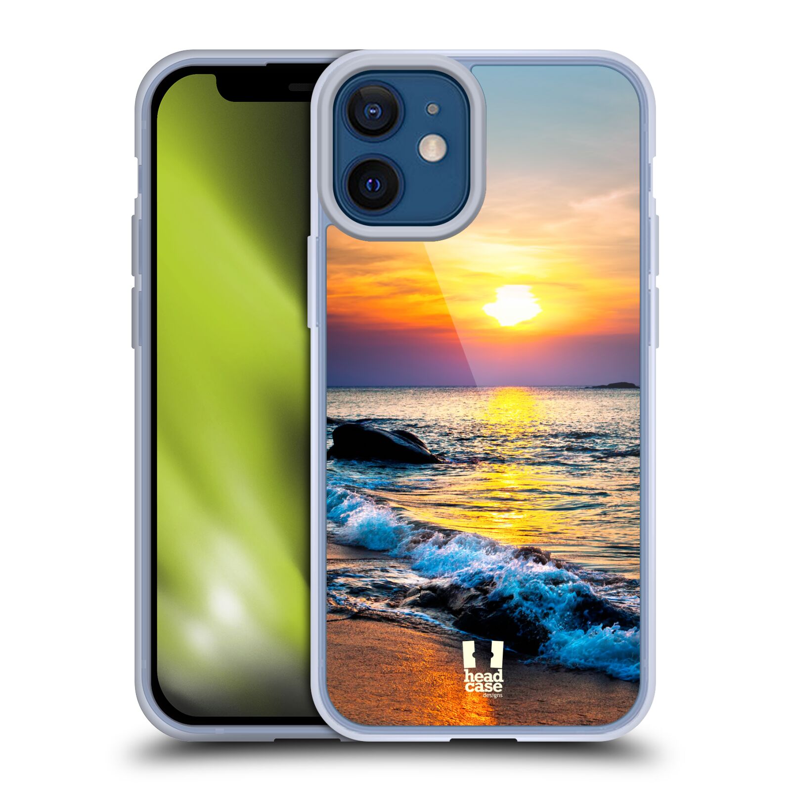 Plastový obal na mobil Apple Iphone 12 MINI vzor Pláže a Moře barevný západ slunce