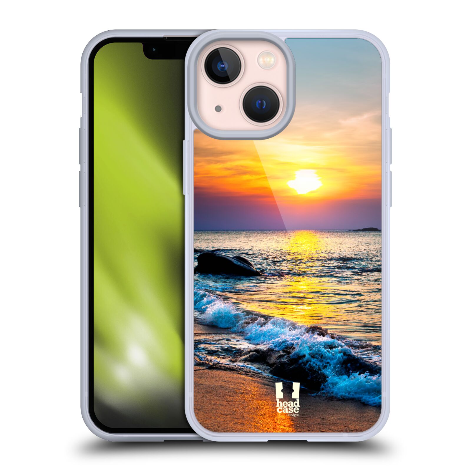 Plastový obal HEAD CASE na mobil Apple Iphone 13 MINI vzor Pláže a Moře barevný západ slunce