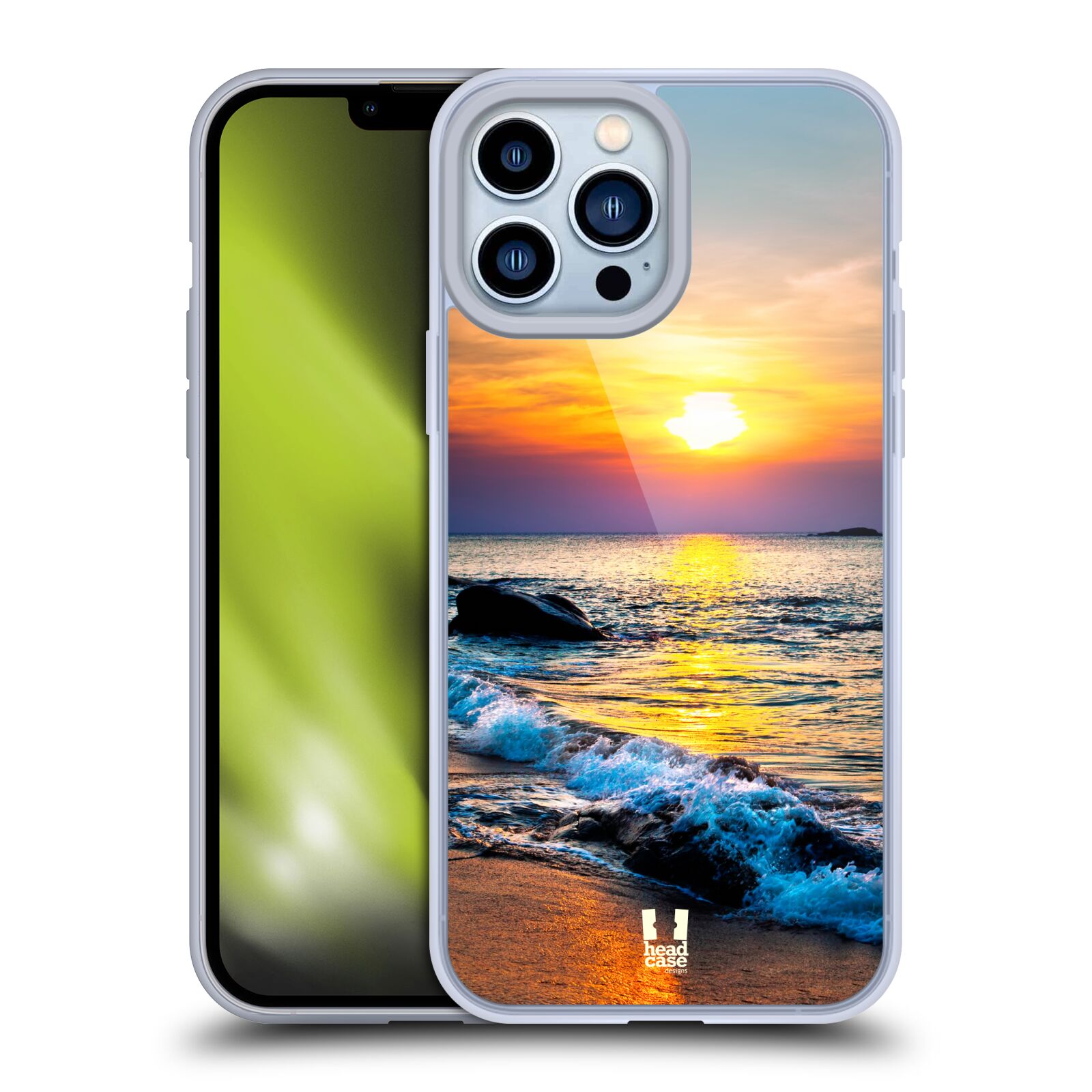 Plastový obal HEAD CASE na mobil Apple Iphone 13 PRO MAX vzor Pláže a Moře barevný západ slunce