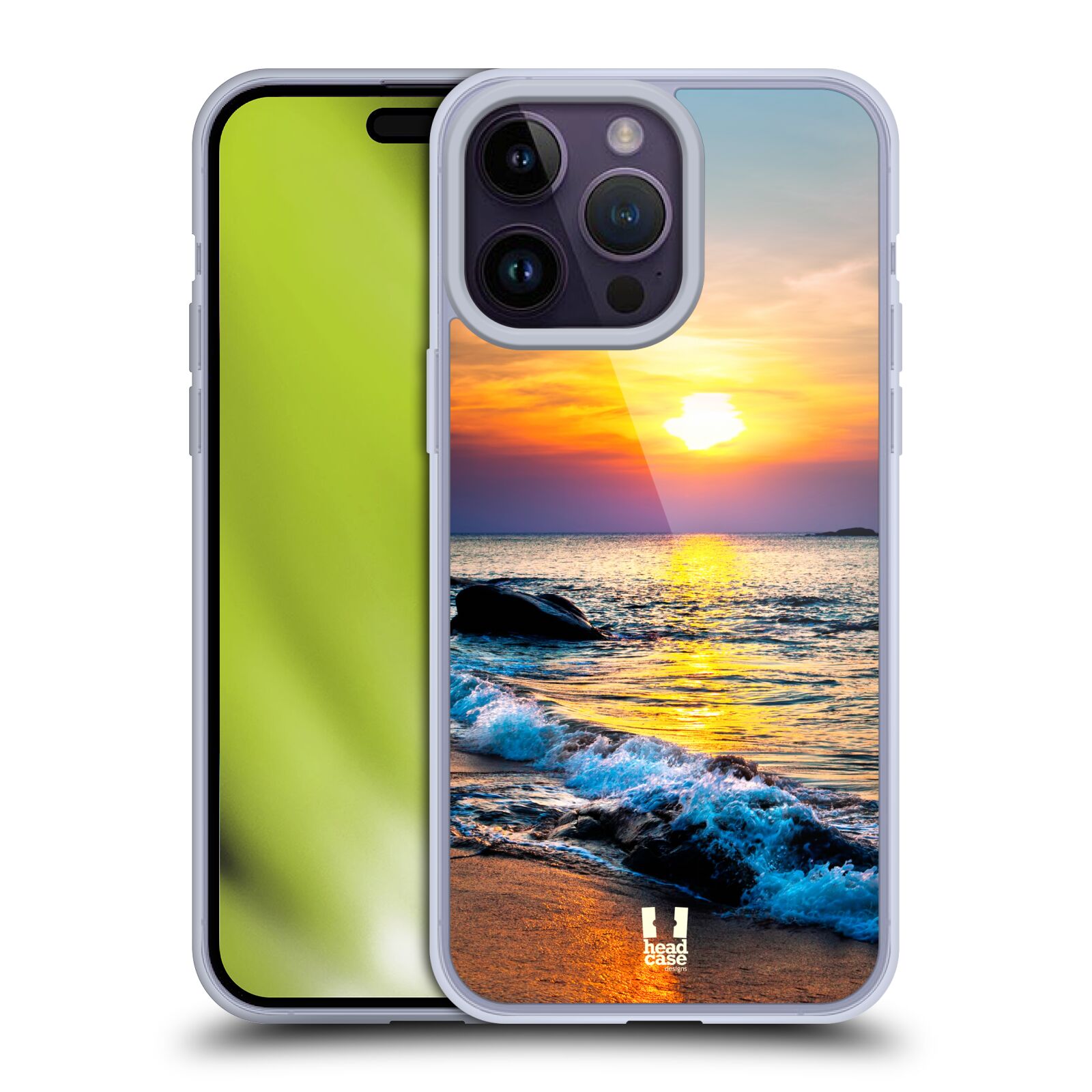 Plastový obal HEAD CASE na mobil Apple Iphone 14 PRO MAX vzor Pláže a Moře barevný západ slunce