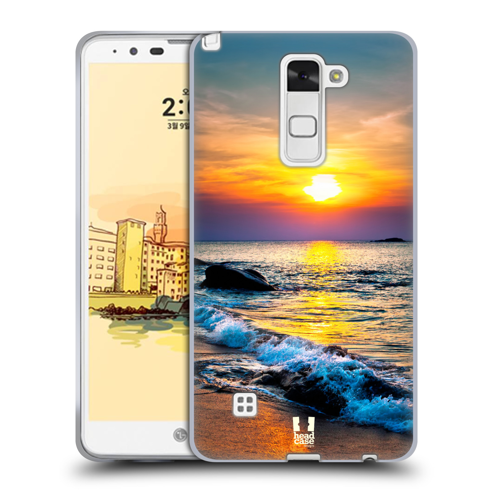 HEAD CASE silikonový obal na mobil LG Stylus 2 (K520) vzor Pláže a Moře barevný západ slunce