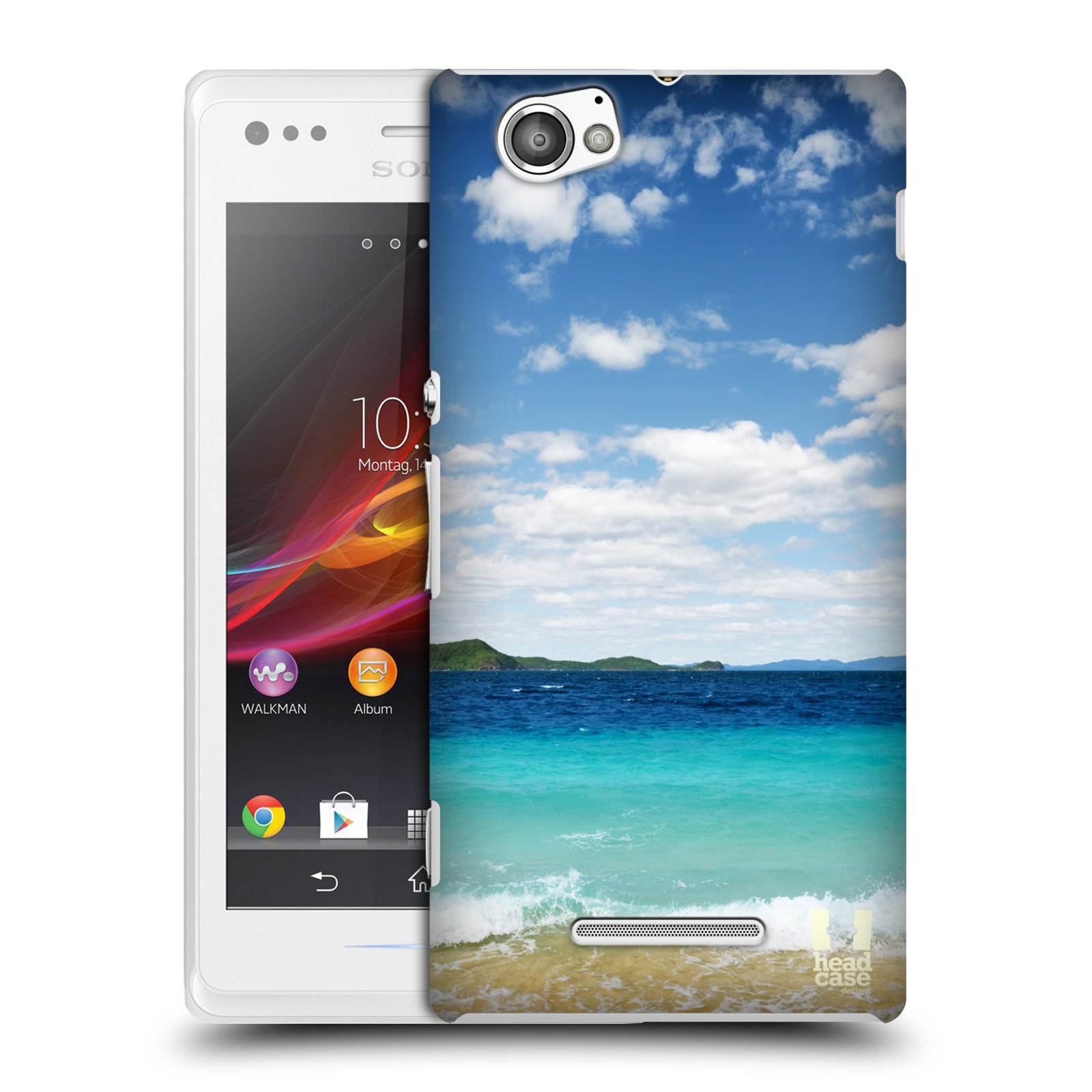 HEAD CASE plastový obal na mobil Sony Xperia M vzor Pláže a Moře VZDÁLENÝ OSTROV