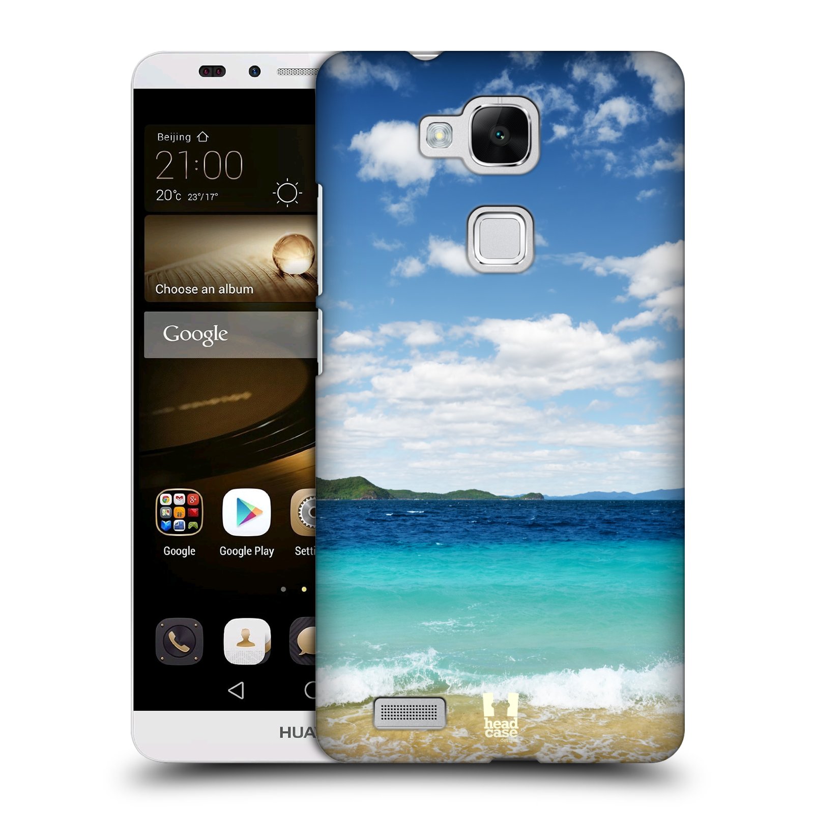 HEAD CASE plastový obal na mobil Huawei Mate 7 vzor Pláže a Moře VZDÁLENÝ OSTROV