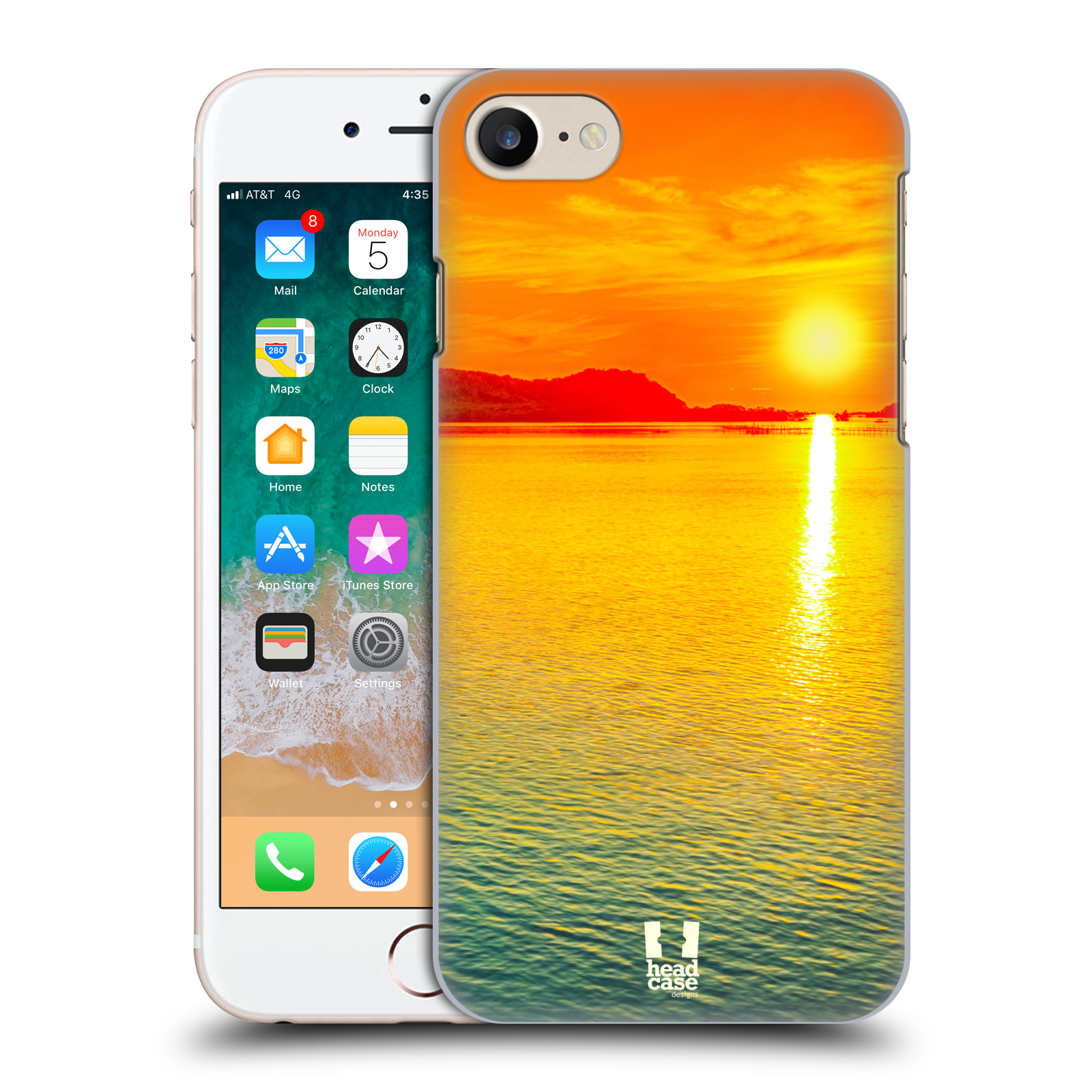 Pouzdro na mobil Apple Iphone 7/8 - HEAD CASE - Moře a západ slunce