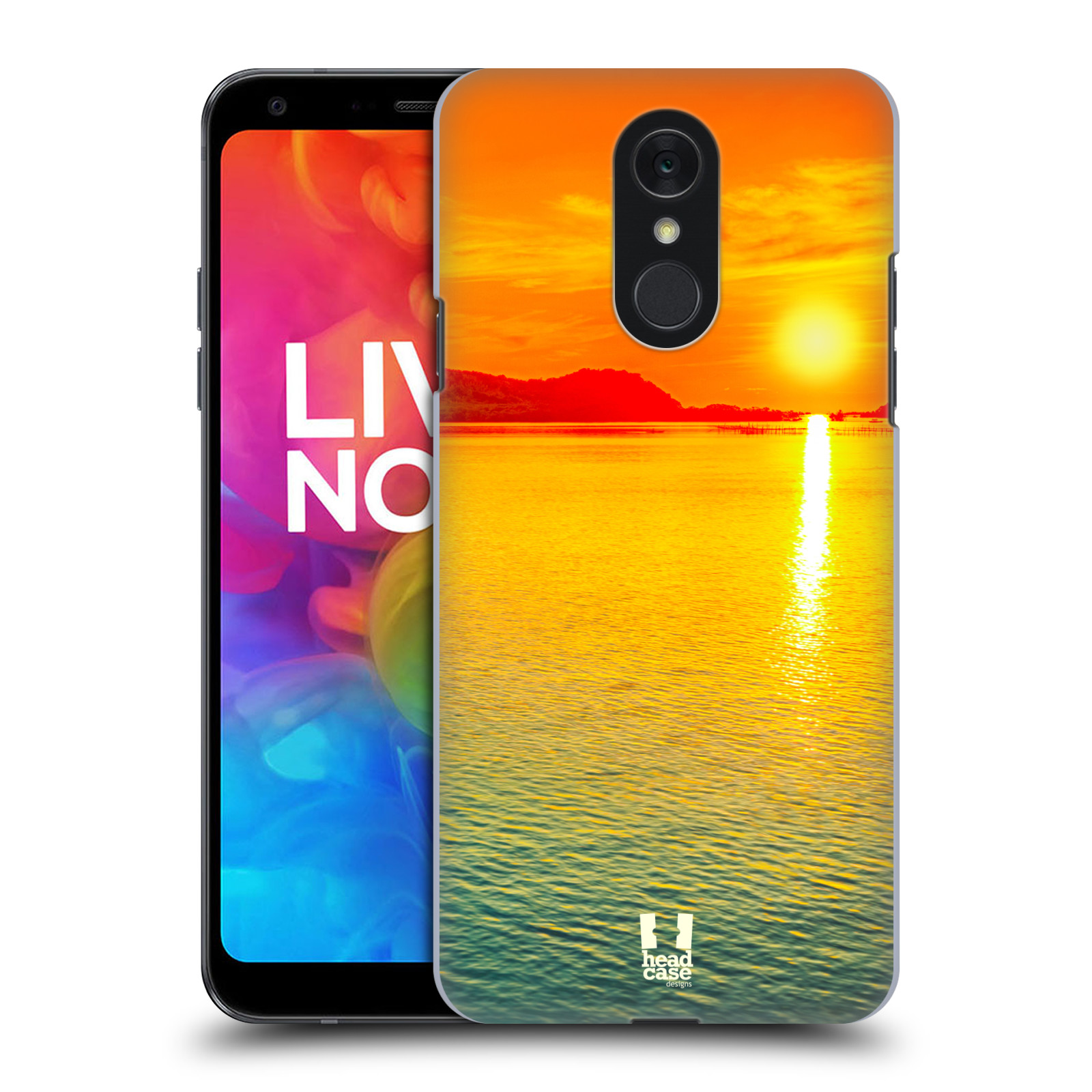 Pouzdro na mobil LG Q7 - HEAD CASE - Moře a západ slunce
