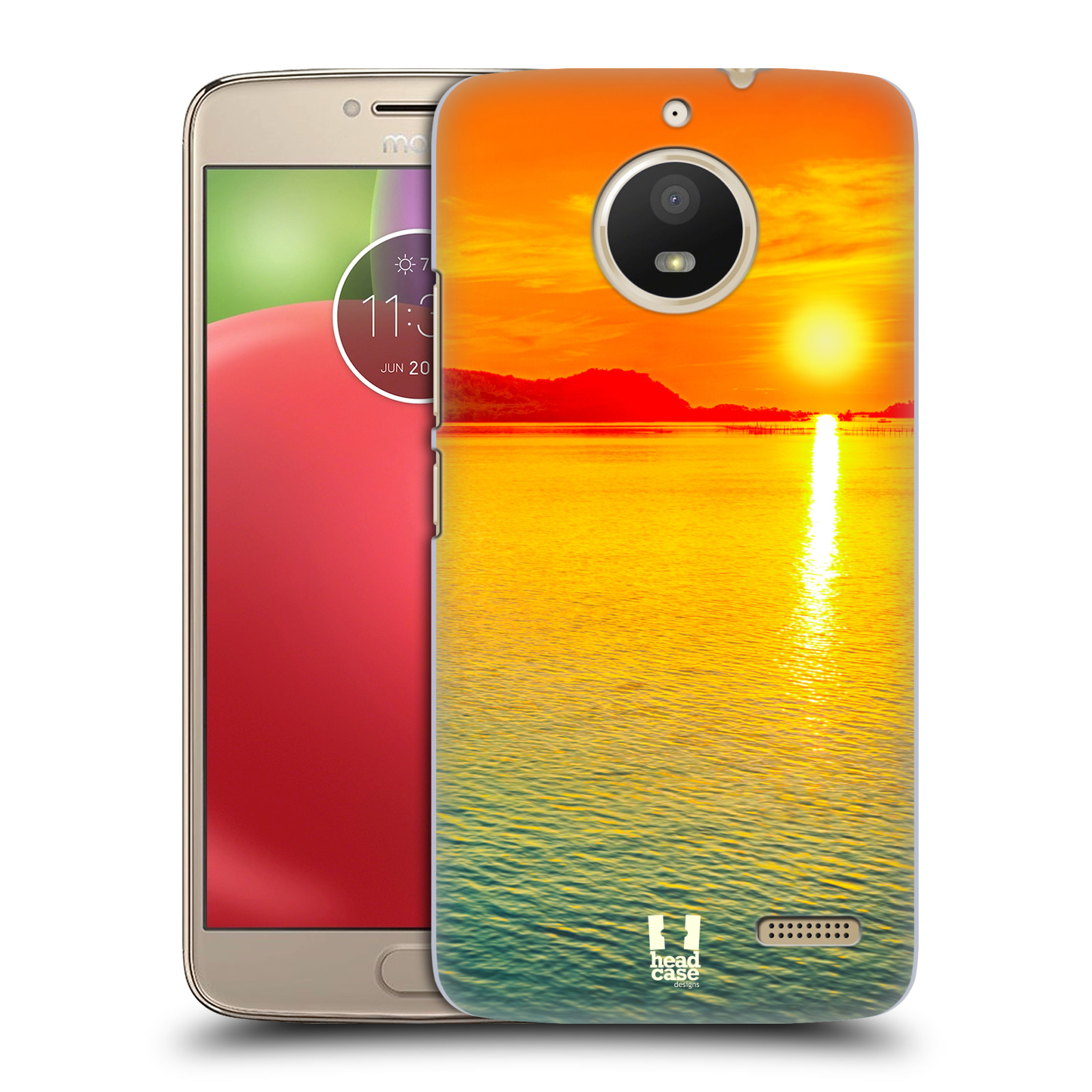 Pouzdro na mobil Lenovo Moto E4 - HEAD CASE - Moře a západ slunce