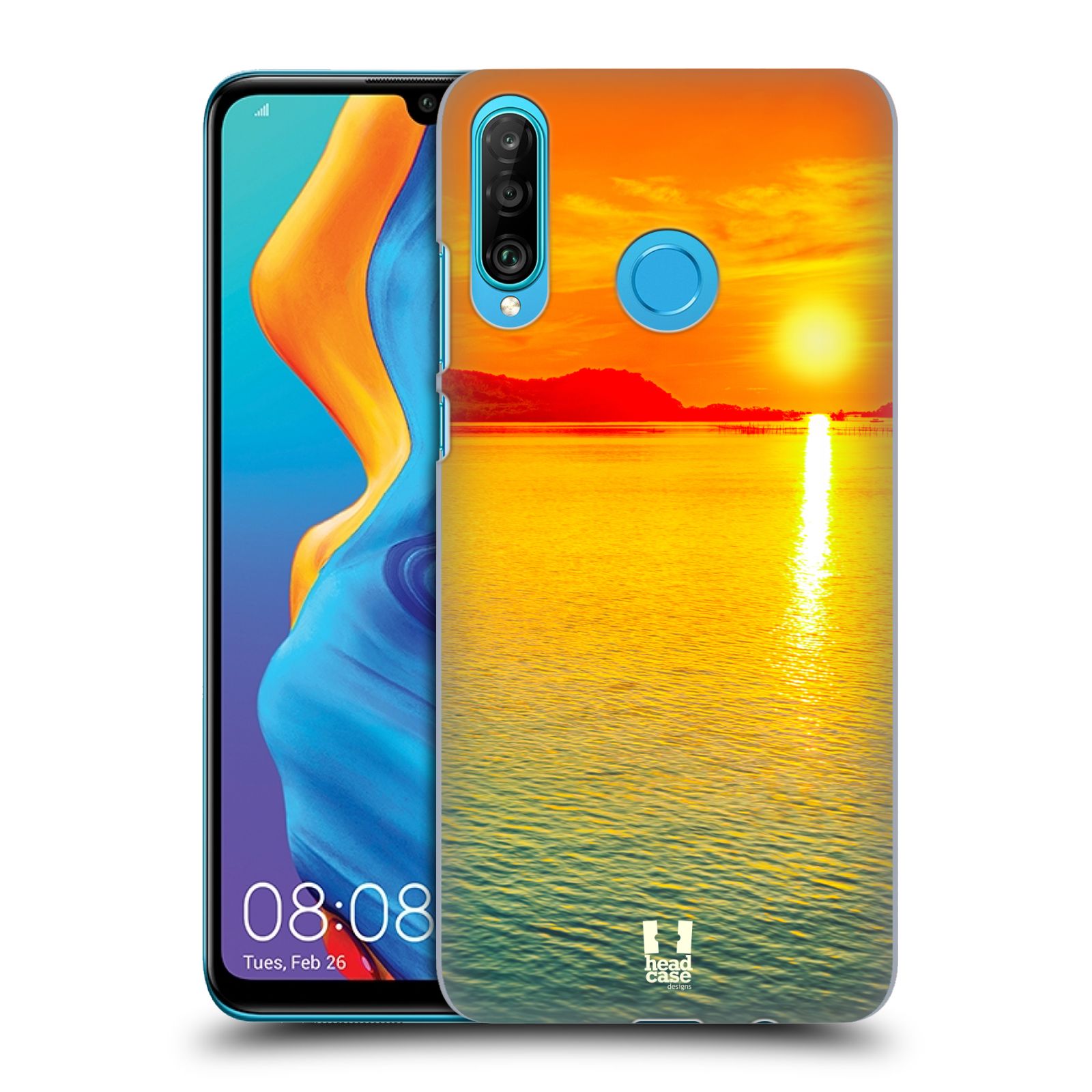 Pouzdro na mobil Huawei P30 LITE - HEAD CASE - Moře a západ slunce