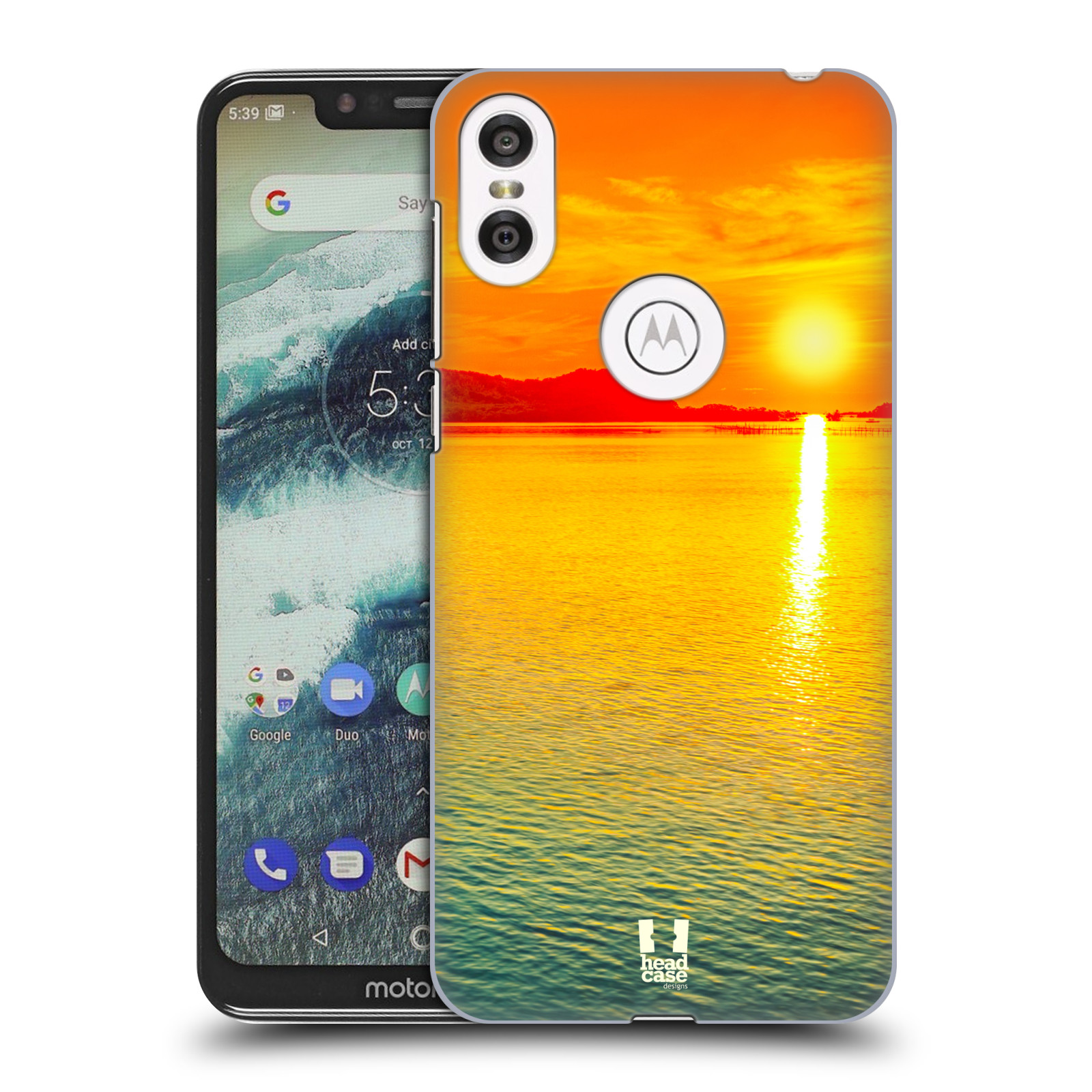 Pouzdro na mobil Motorola Moto ONE - HEAD CASE - Moře a západ slunce