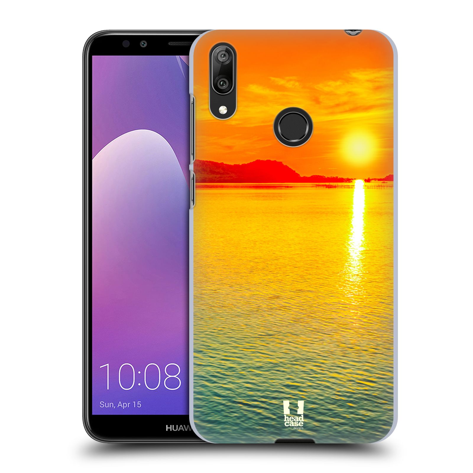 Pouzdro na mobil Huawei Y7 2019 - HEAD CASE - Moře a západ slunce