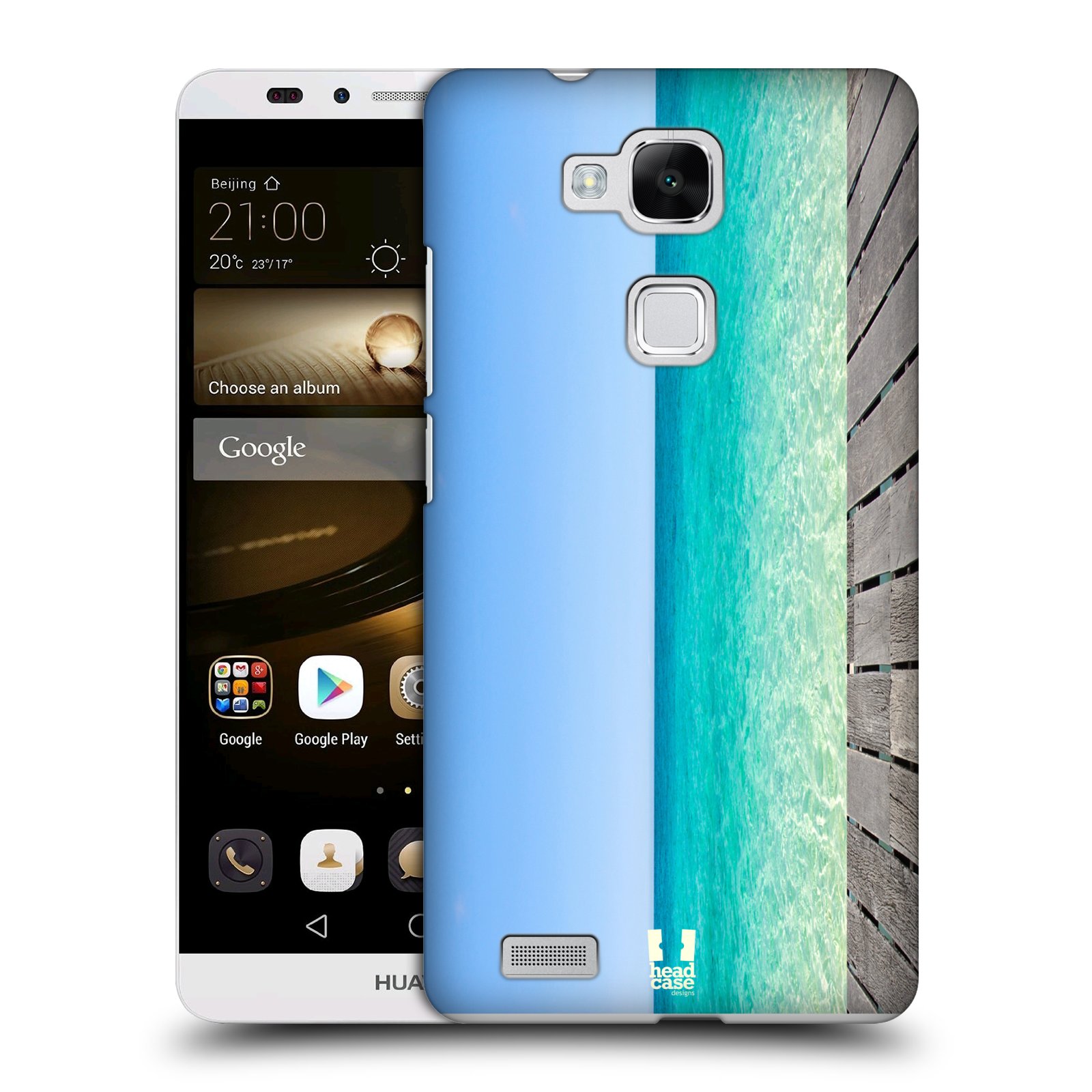 HEAD CASE plastový obal na mobil Huawei Mate 7 vzor Pláže a Moře MODRÉ NEBE A MOŘE