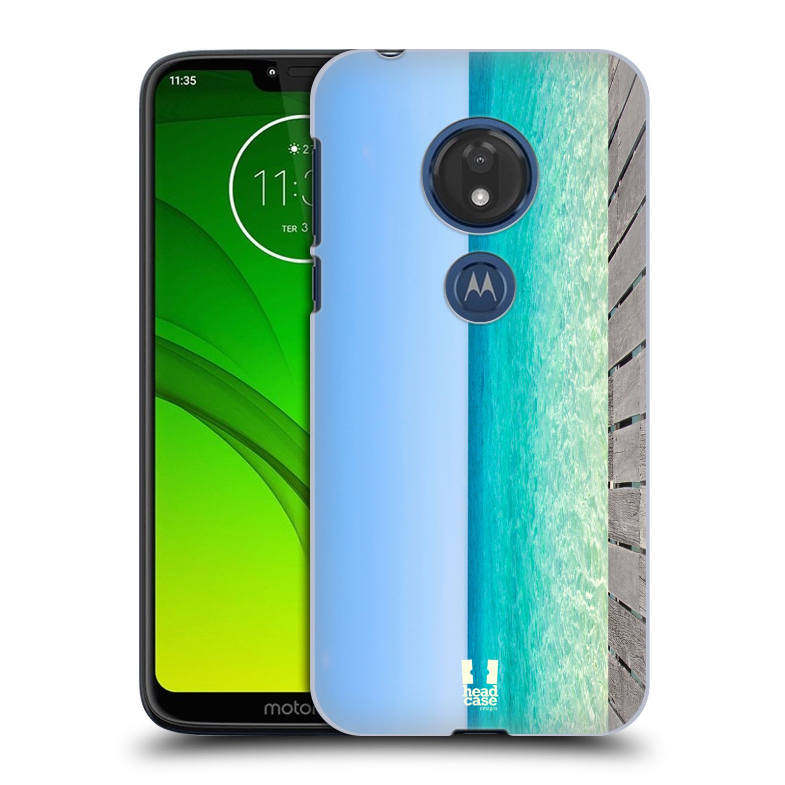 Pouzdro na mobil Motorola Moto G7 Play vzor Pláže a Moře MODRÉ NEBE A MOŘE