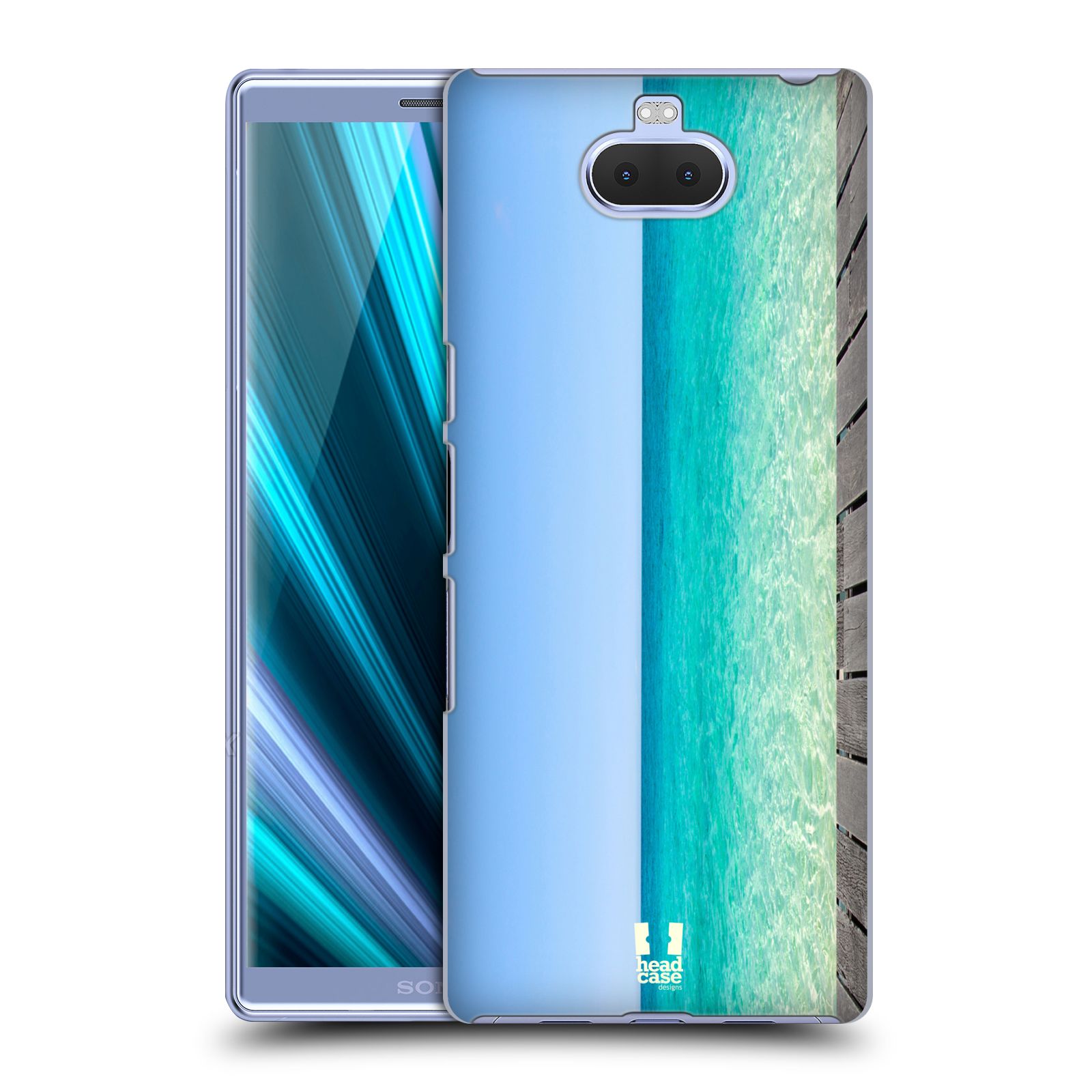 Pouzdro na mobil Sony Xperia 10 - Head Case - vzor Pláže a Moře MODRÉ NEBE A MOŘE
