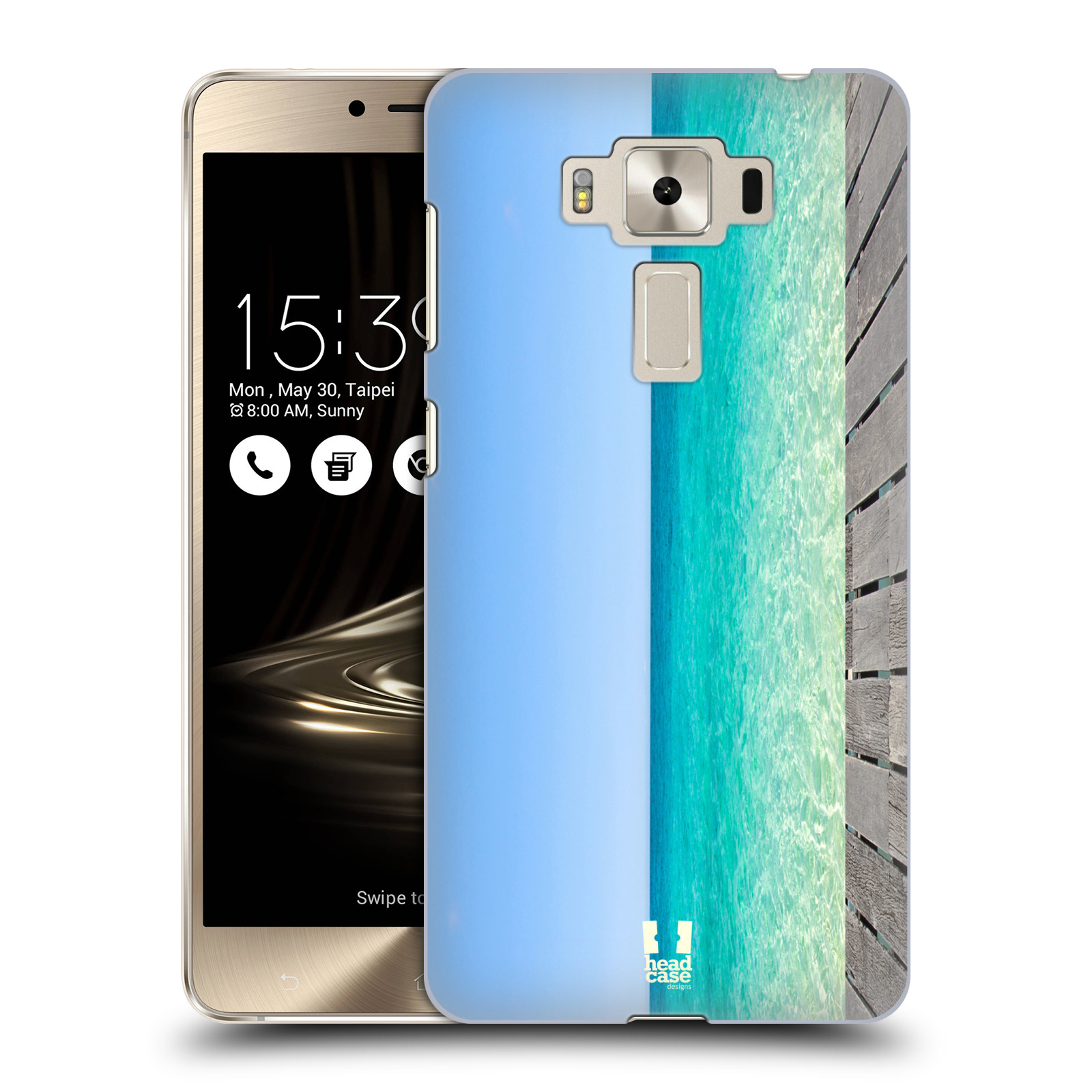 HEAD CASE plastový obal na mobil Asus Zenfone 3 DELUXE ZS550KL vzor Pláže a Moře MODRÉ NEBE A MOŘE